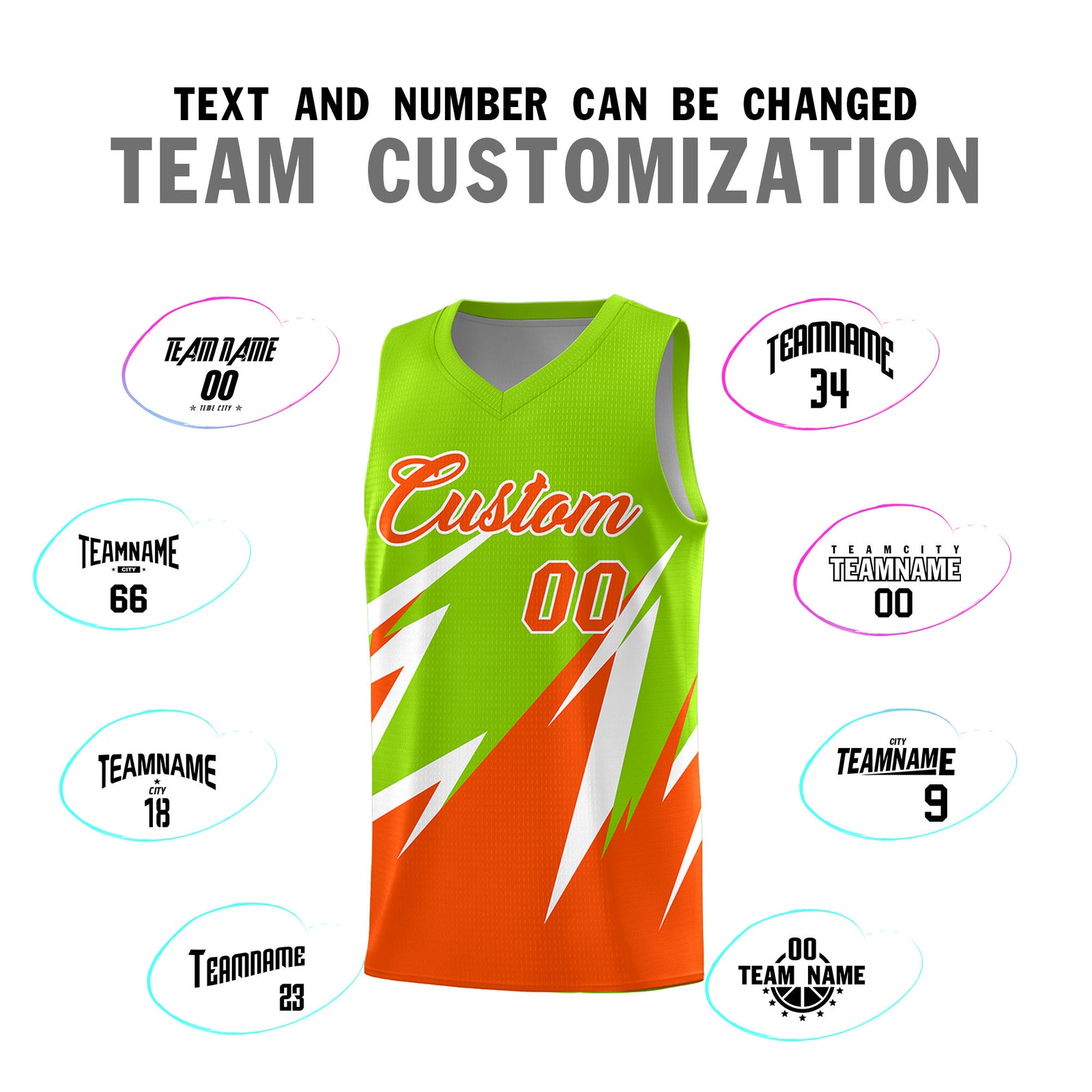 Custom Neon Green Abstract Mountain Pattern Sports Uniform Basketball Jersey