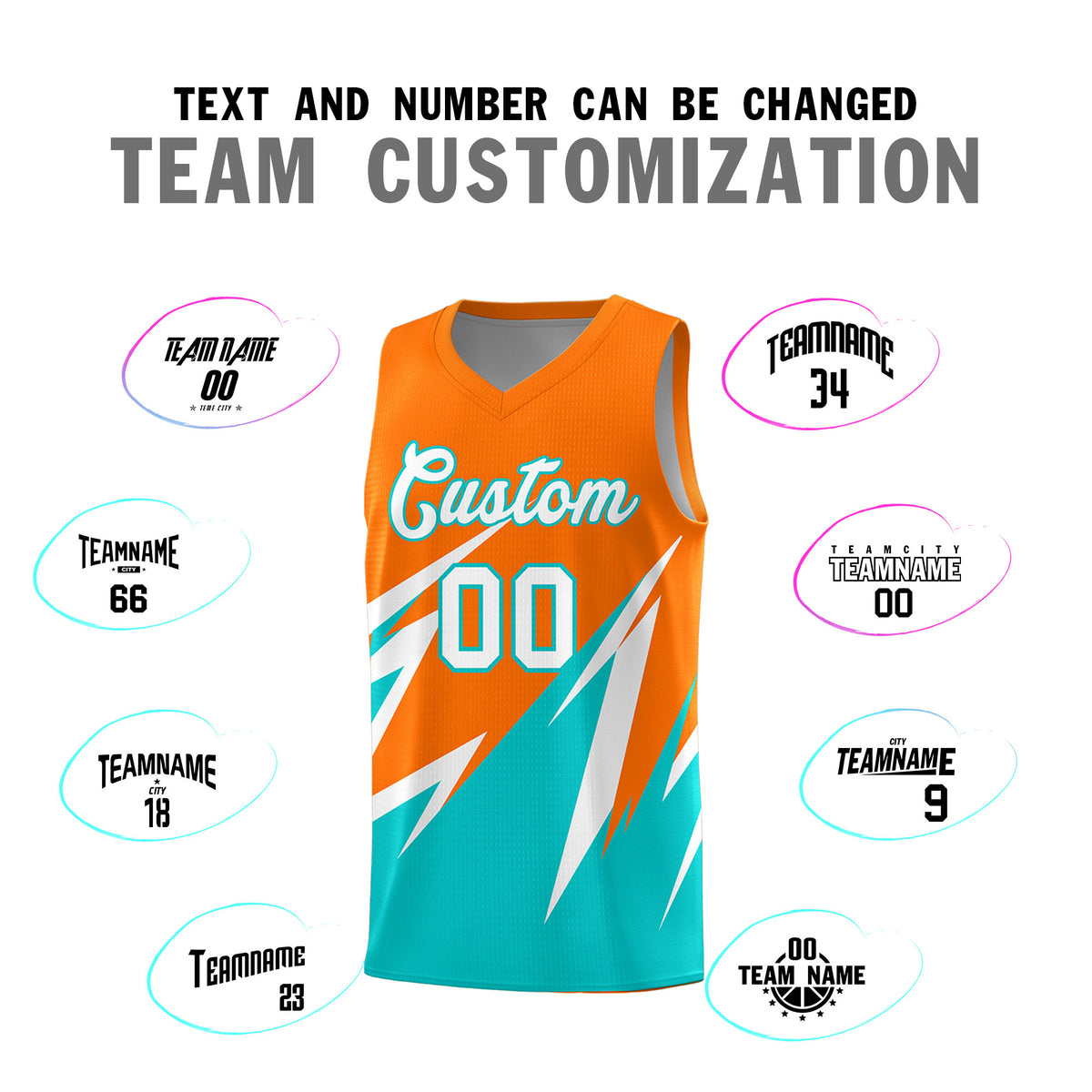 Custom Orange Abstract Mountain Pattern Sports Uniform Basketball Jersey