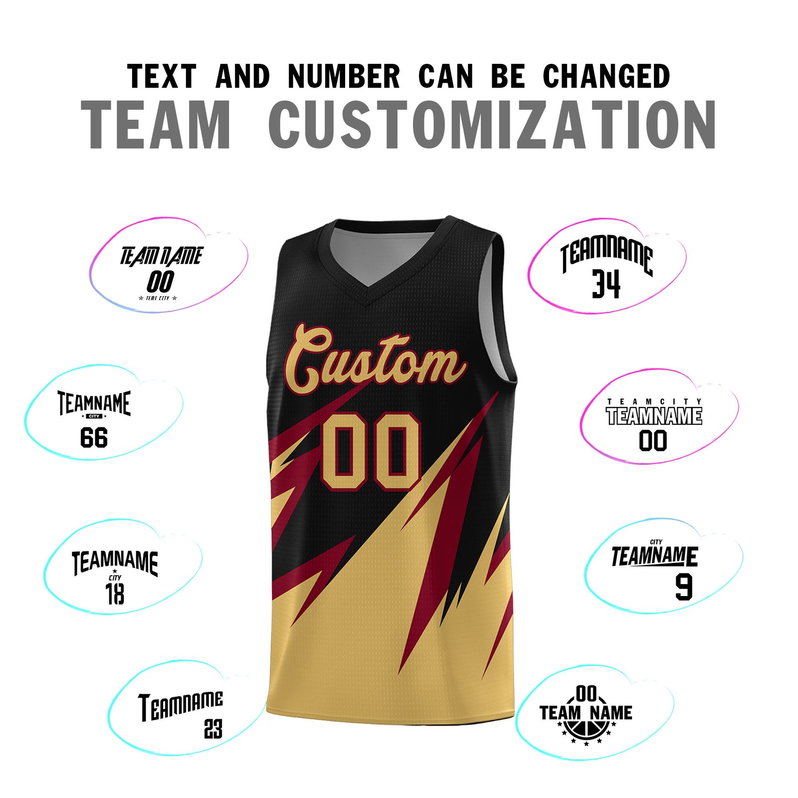 Custom Black Abstract Mountain Pattern Sports Uniform Basketball Jersey