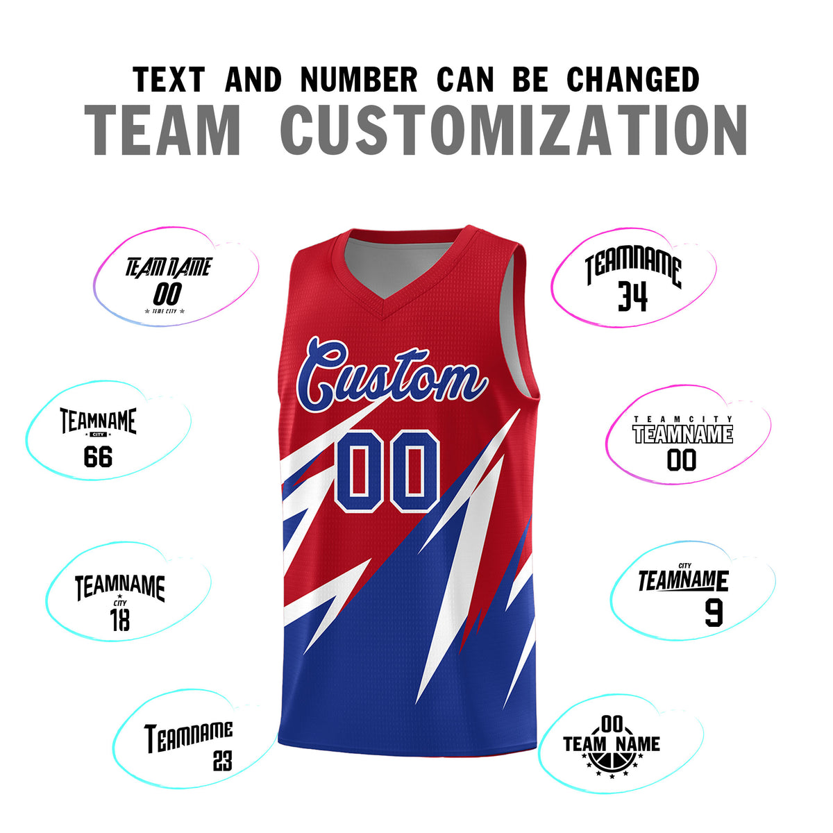 Custom Red Abstract Mountain Pattern Sports Uniform Basketball Jersey