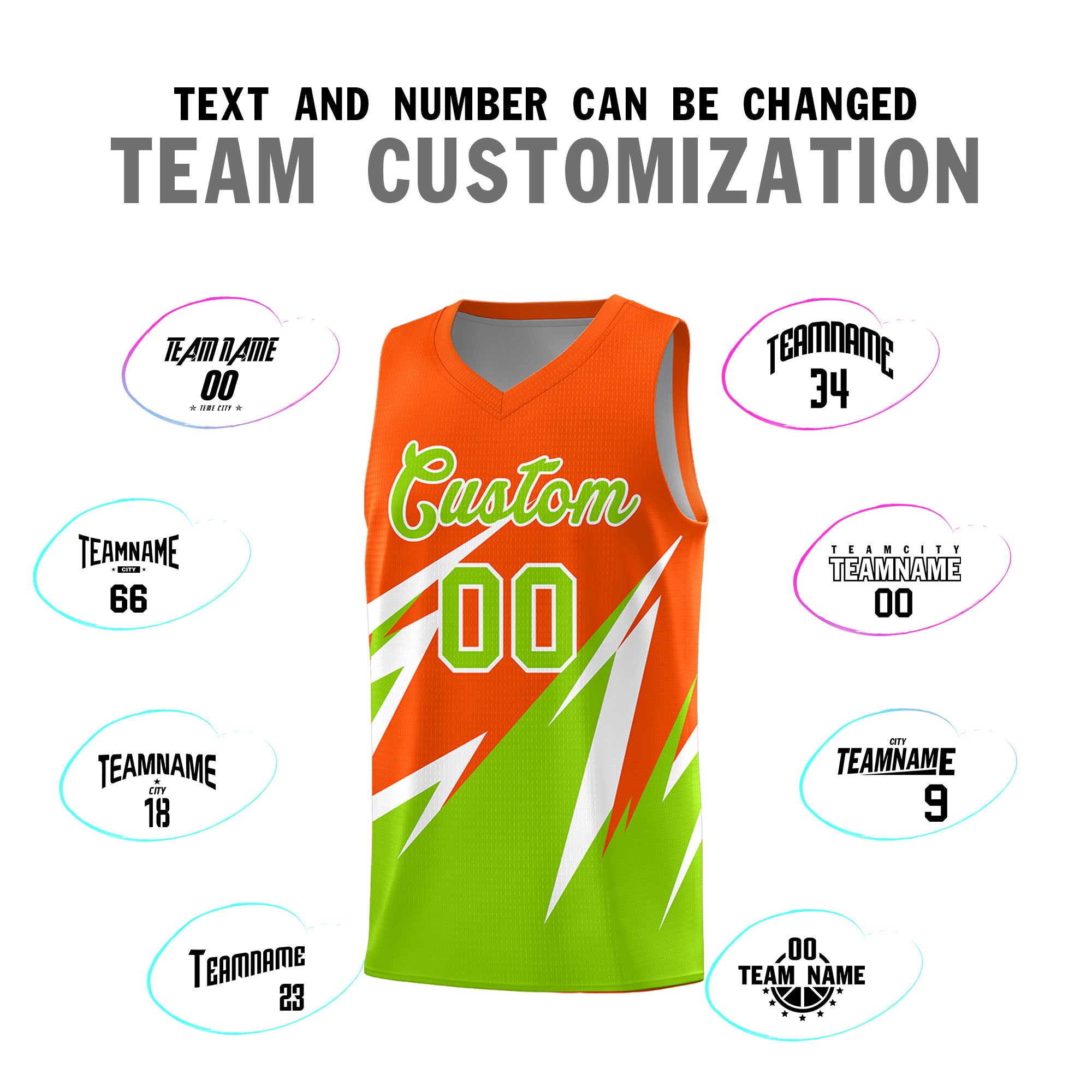 Custom Orange Abstract Mountain Pattern Sports Uniform Basketball Jersey