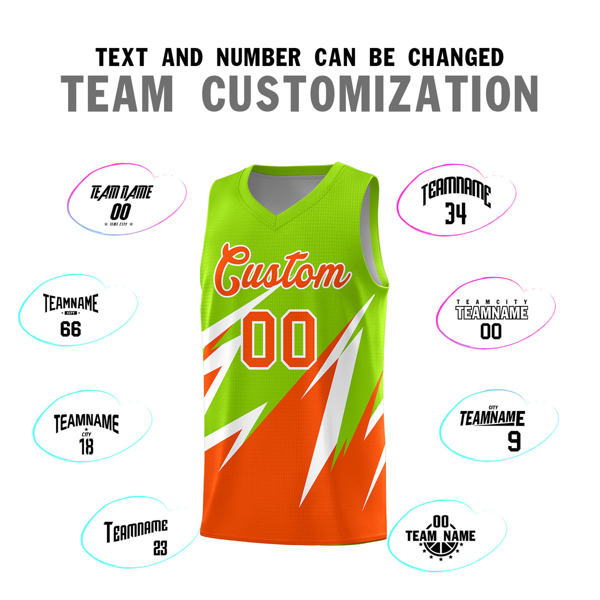 Custom Neon Green Abstract Mountain Pattern Sports Uniform Basketball Jersey