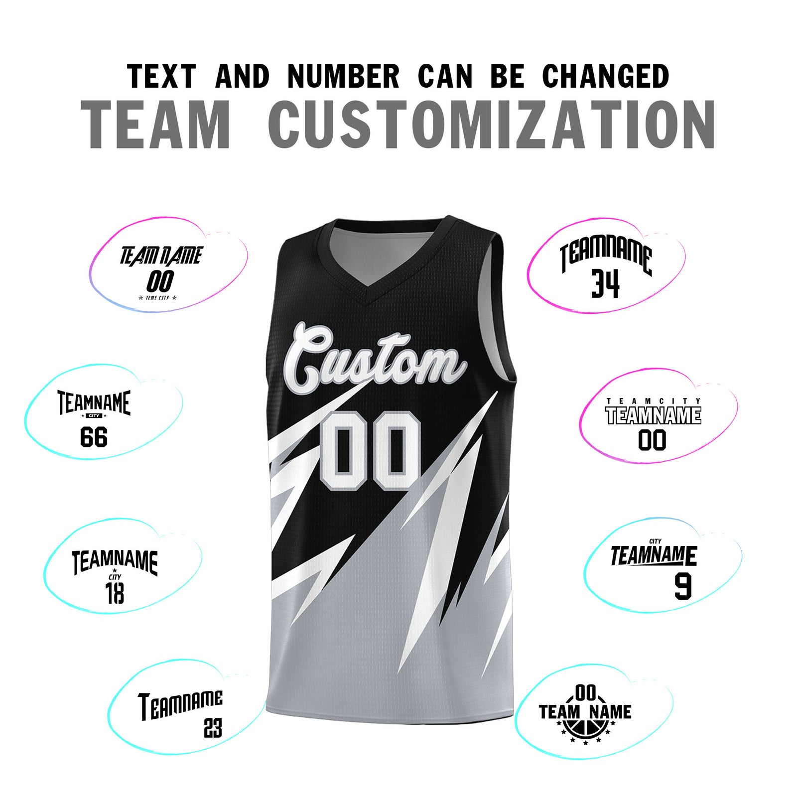 Custom Black Abstract Mountain Pattern Sports Uniform Basketball Jersey
