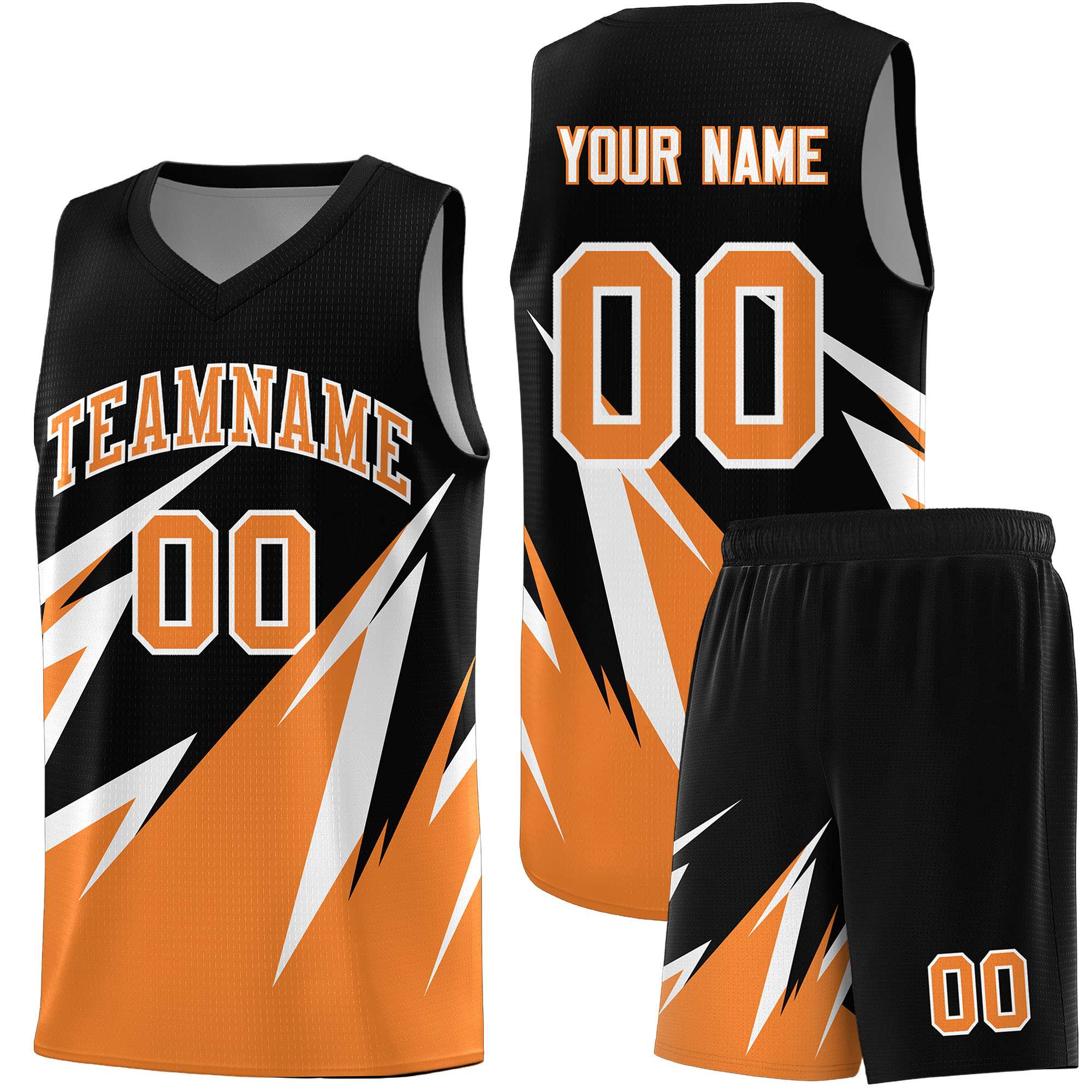 Custom Black Abstract Mountain Pattern Sports Uniform Basketball Jersey