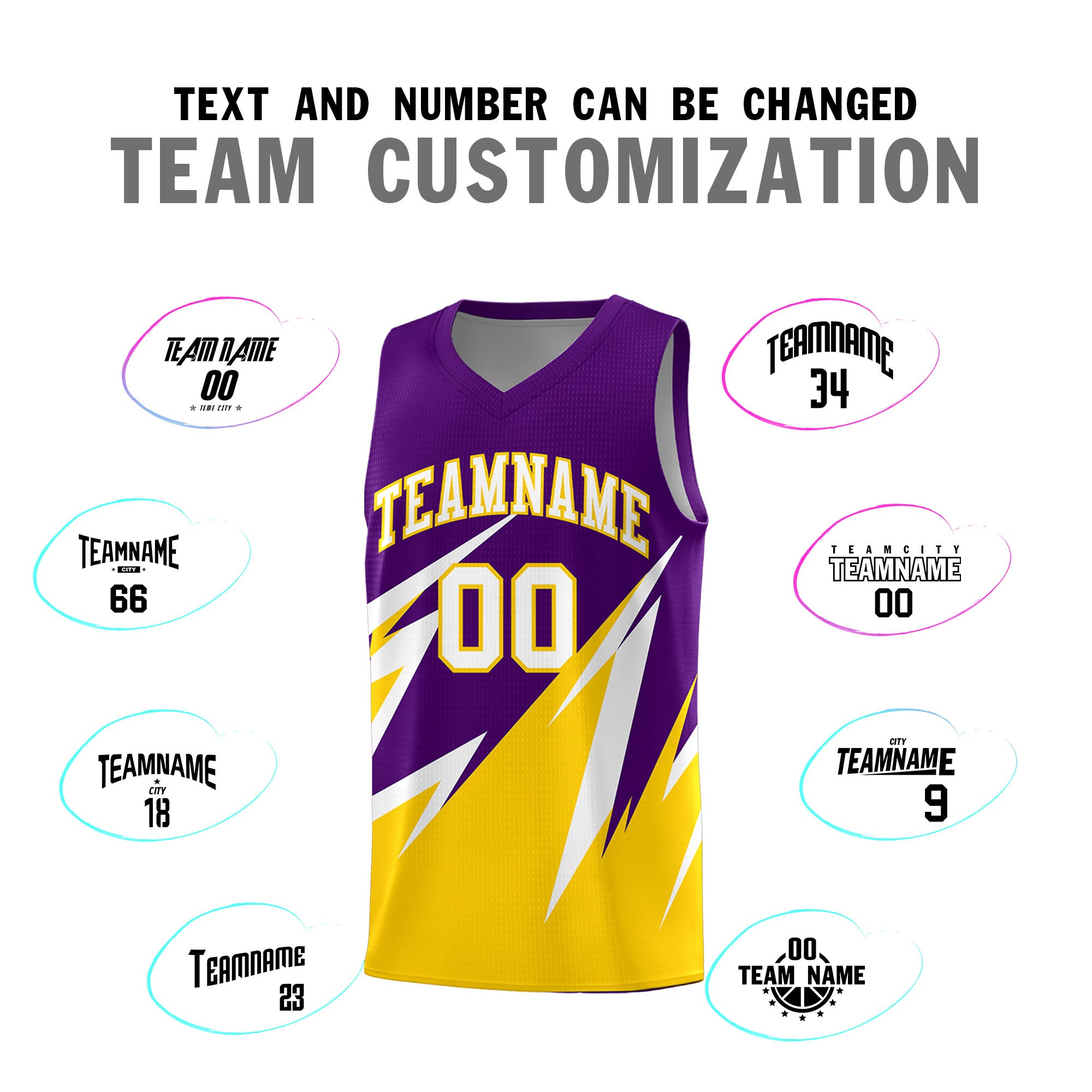 Custom Purple Abstract Mountain Pattern Sports Uniform Basketball Jersey