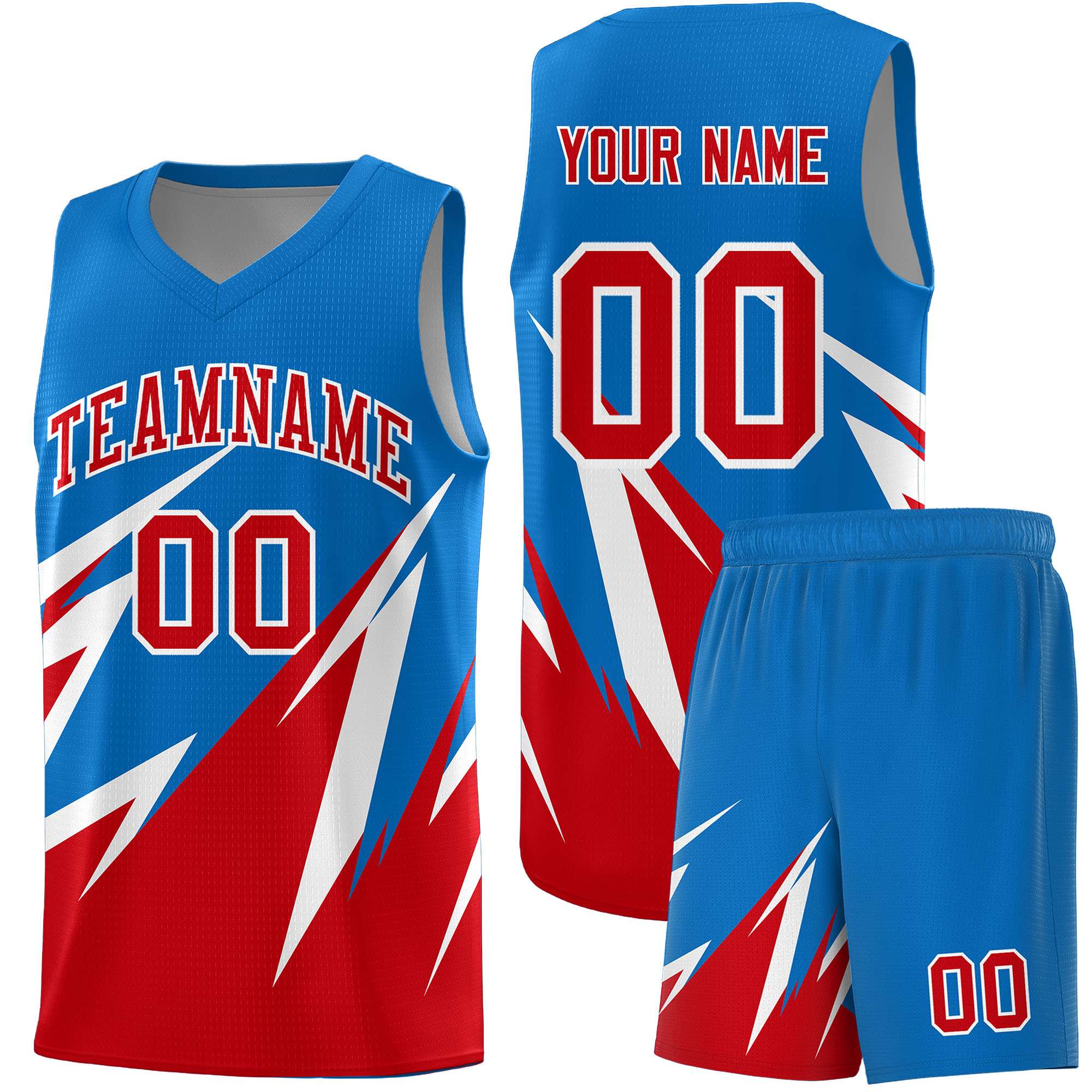 Custom Royal Abstract Mountain Pattern Sports Uniform Basketball Jersey