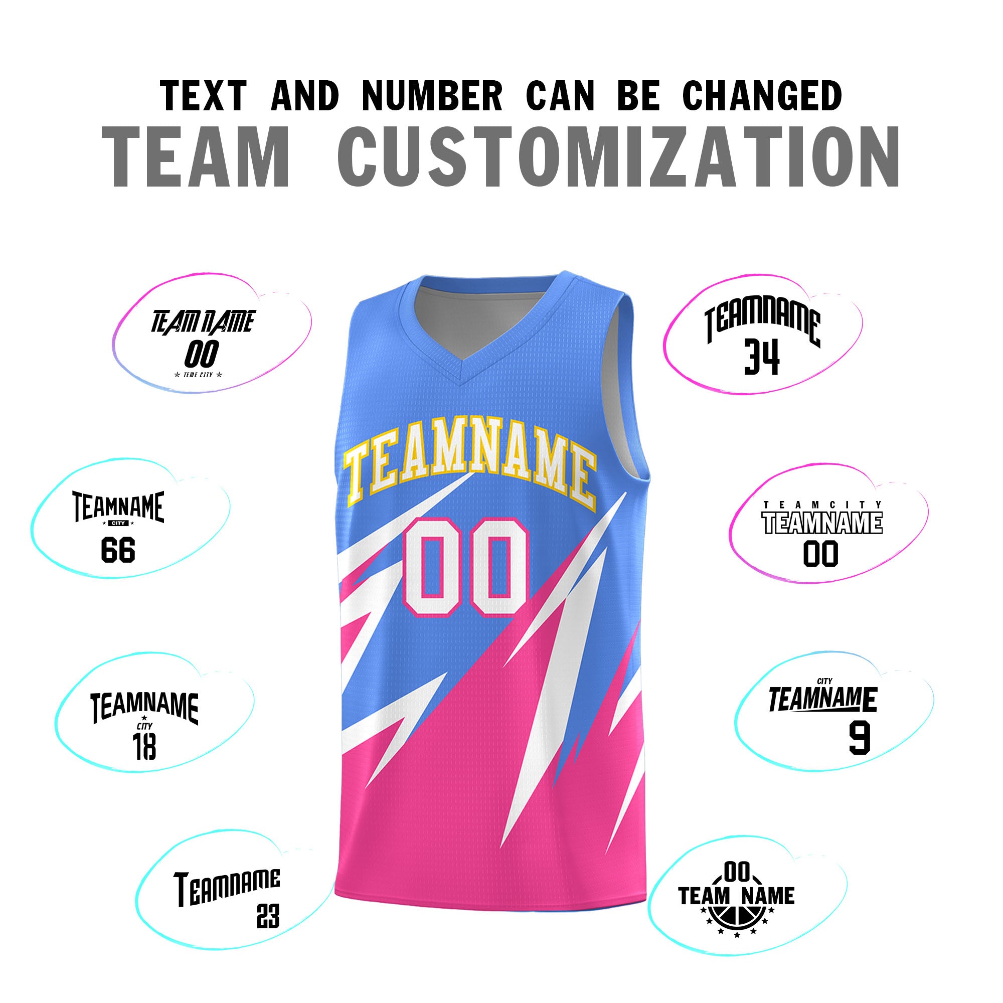 Custom Light Blue Abstract Mountain Pattern Sports Uniform Basketball Jersey