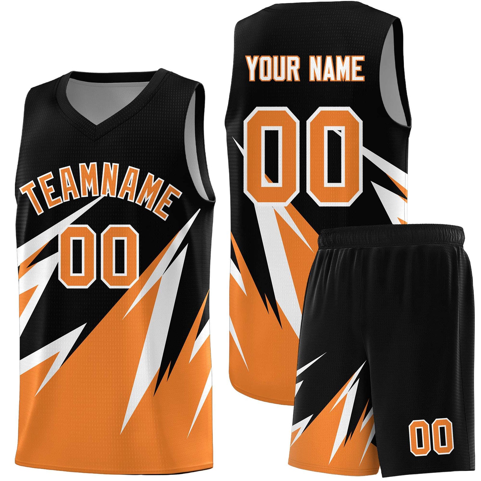 Custom Black Abstract Mountain Pattern Sports Uniform Basketball Jersey