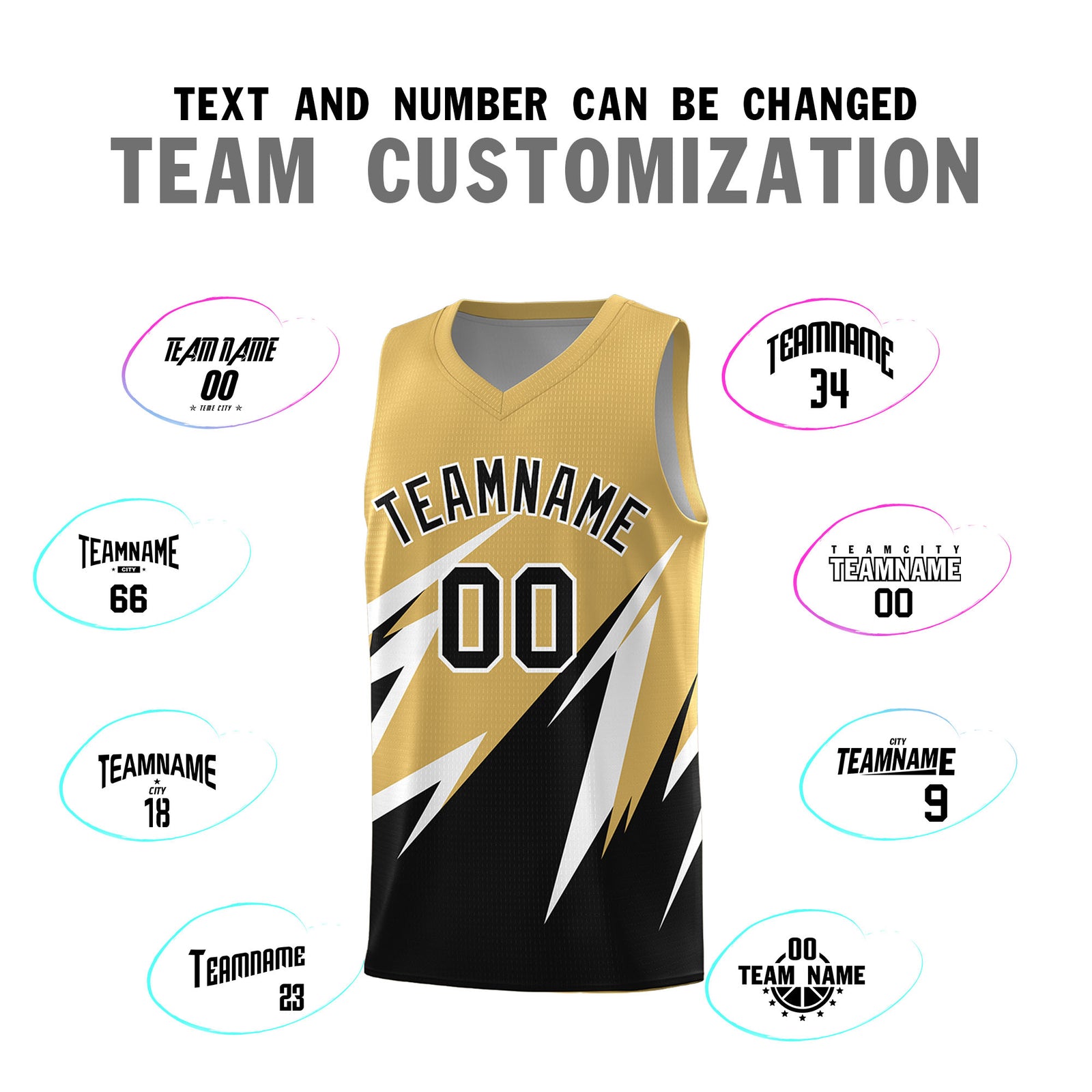 Custom Old Gold Abstract Mountain Pattern Sports Uniform Basketball Jersey