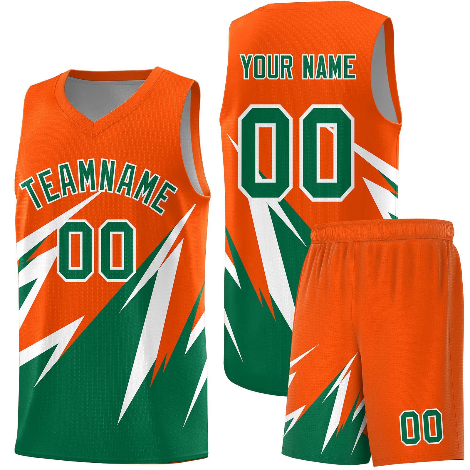 Custom Orange Abstract Mountain Pattern Sports Uniform Basketball Jersey