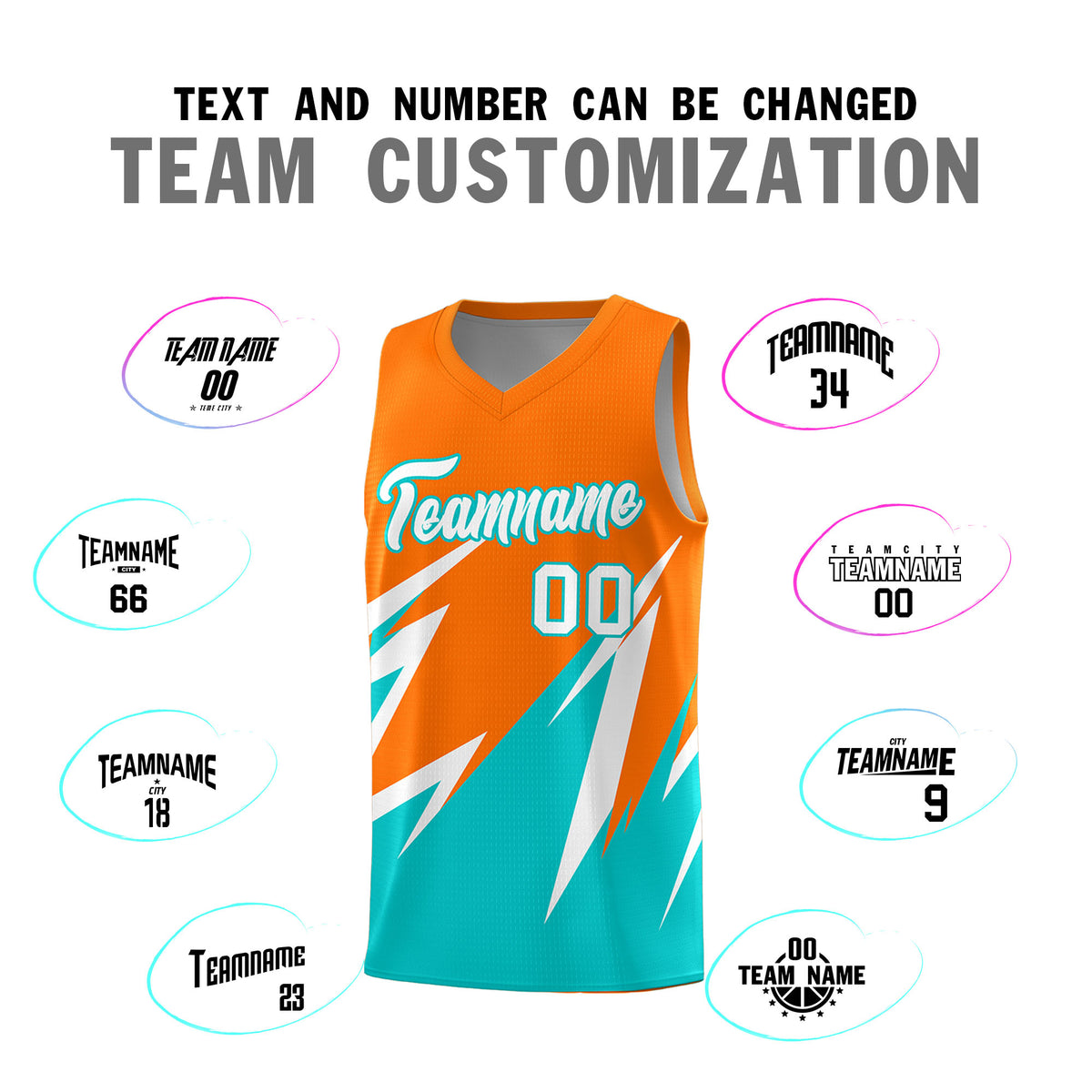 Custom Orange Abstract Mountain Pattern Sports Uniform Basketball Jersey