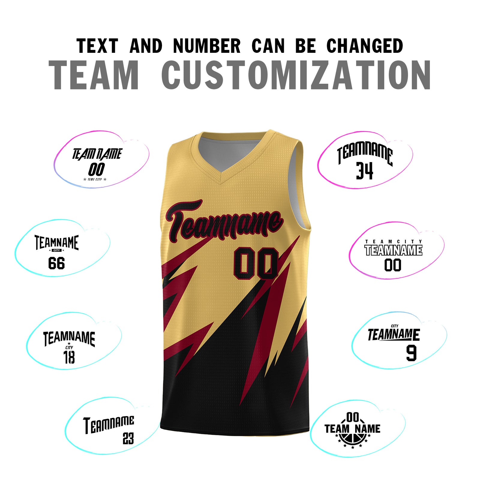 Custom Old Gold Abstract Mountain Pattern Sports Uniform Basketball Jersey