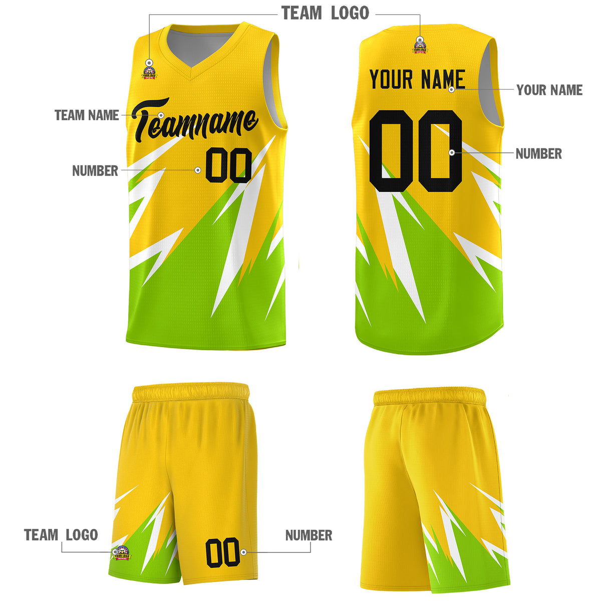 Custom Gold Abstract Mountain Pattern Sports Uniform Basketball Jersey