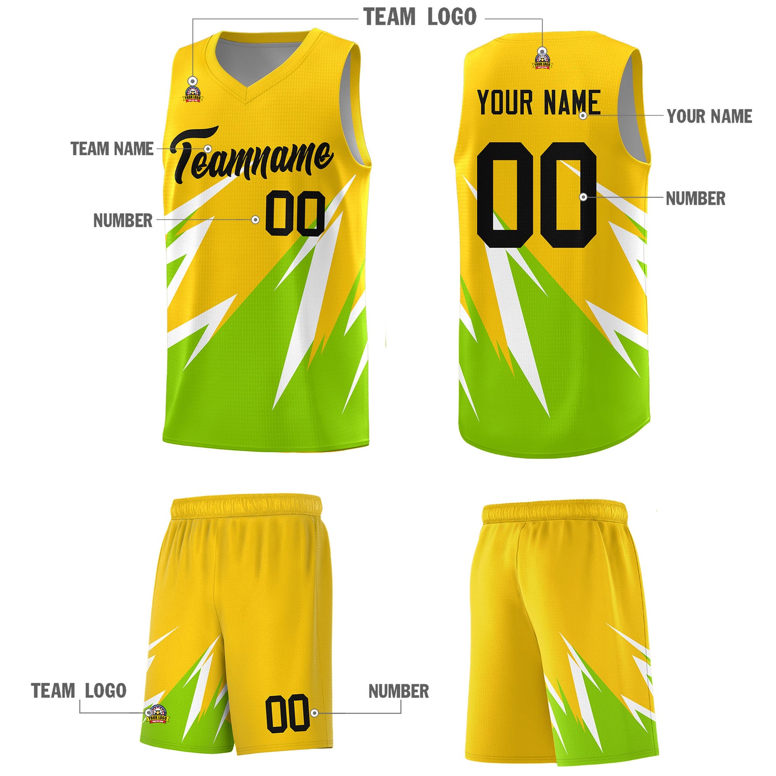 Custom Gold Abstract Mountain Pattern Sports Uniform Basketball Jersey