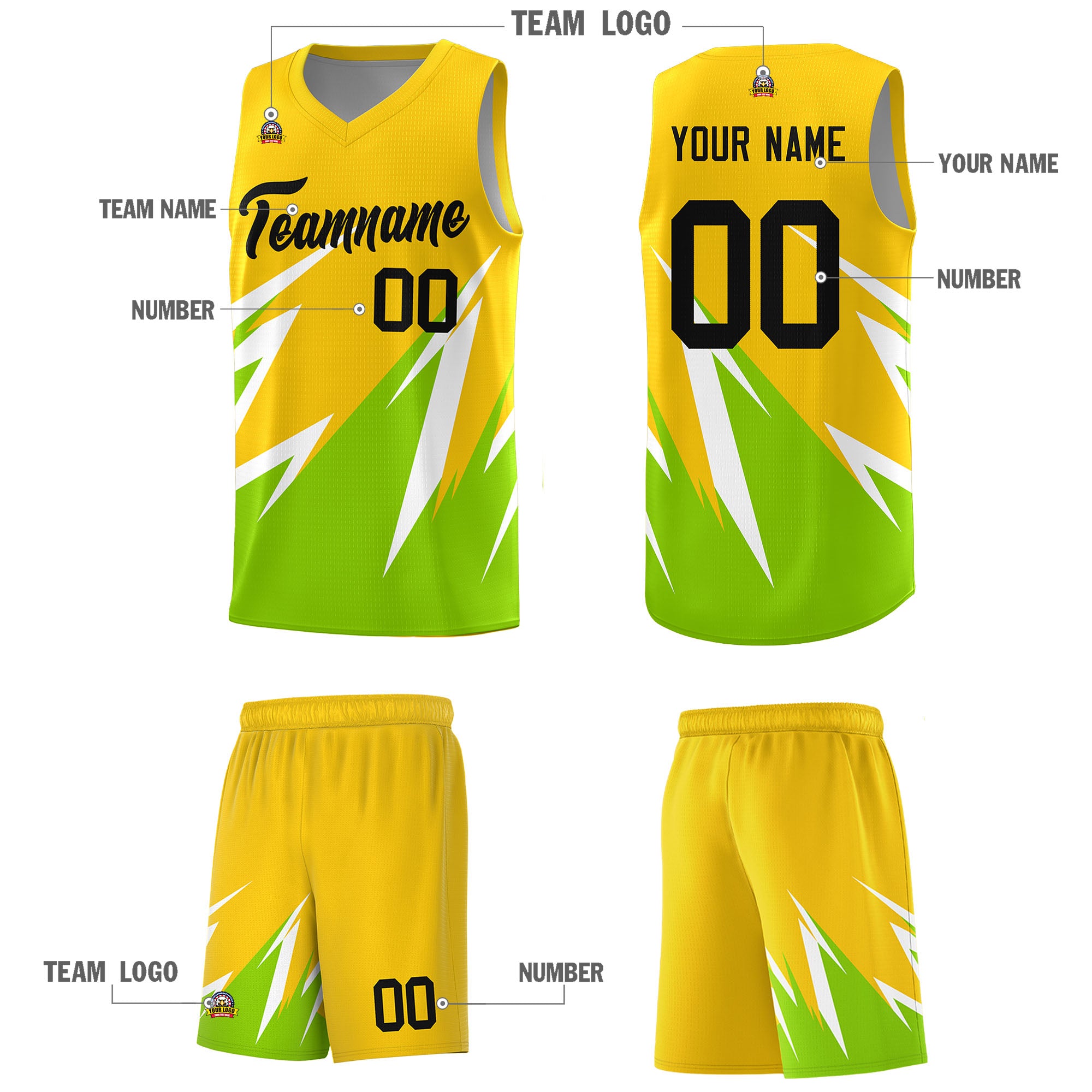 Custom Gold Abstract Mountain Pattern Sports Uniform Basketball Jersey