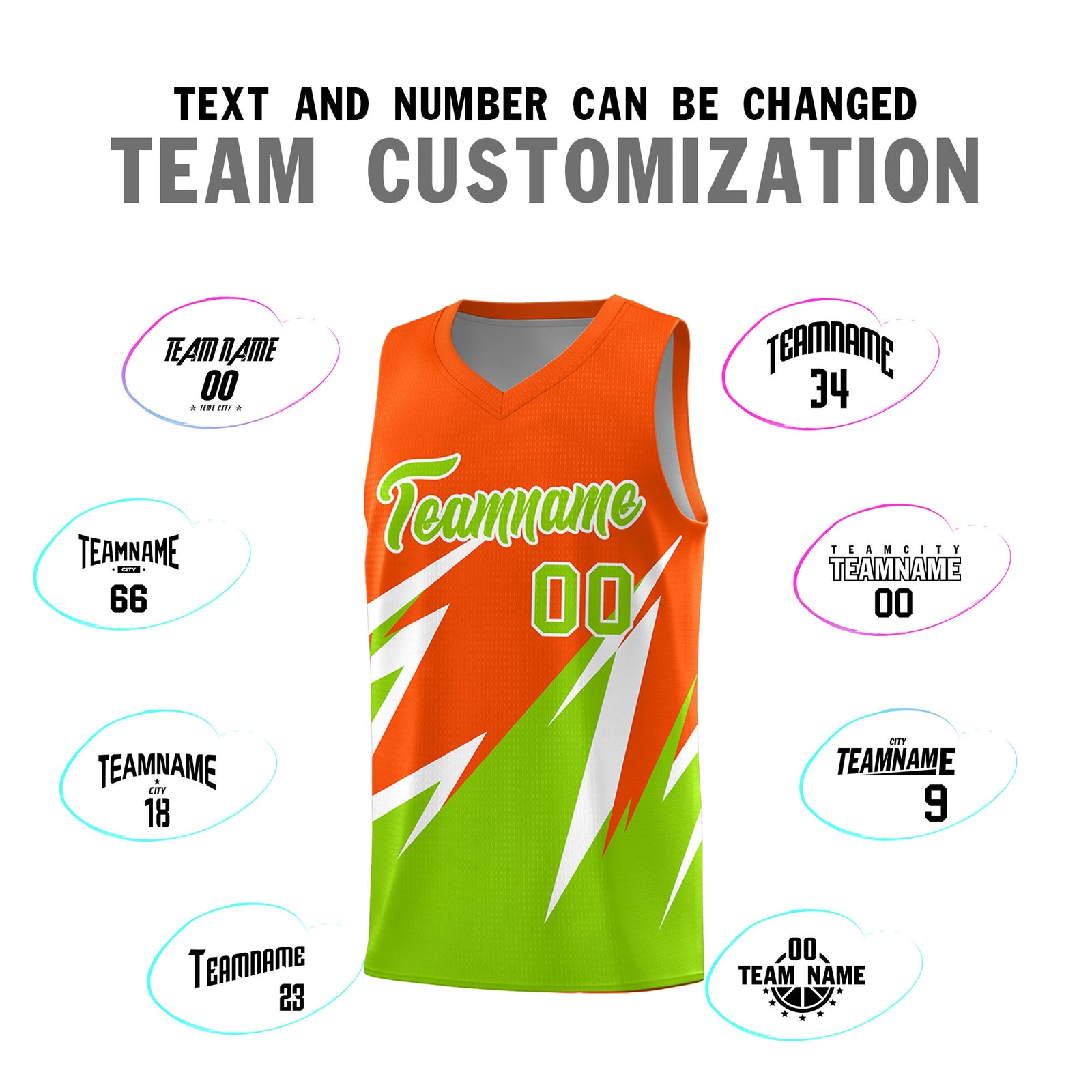 Custom Orange Abstract Mountain Pattern Sports Uniform Basketball Jersey