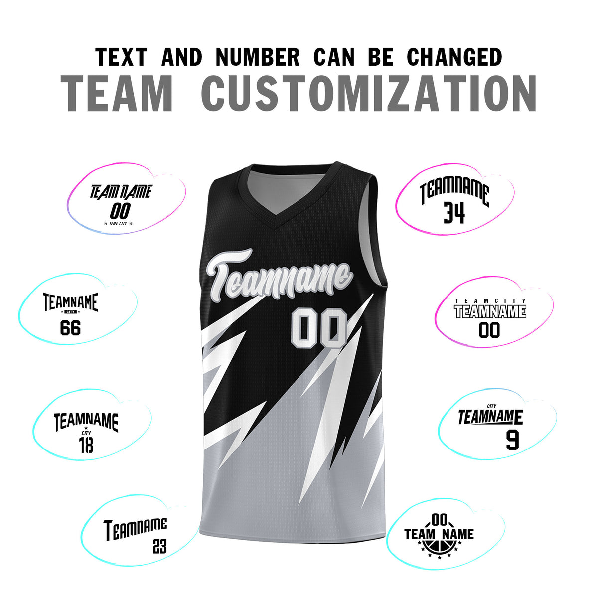Custom Black Abstract Mountain Pattern Sports Uniform Basketball Jersey