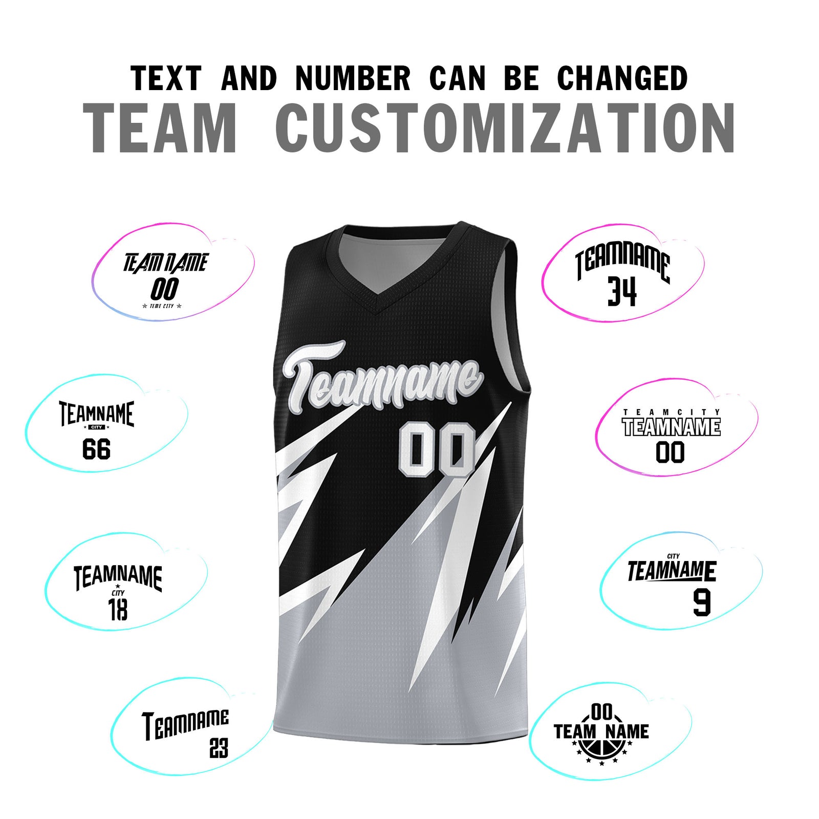 Custom Black Abstract Mountain Pattern Sports Uniform Basketball Jersey