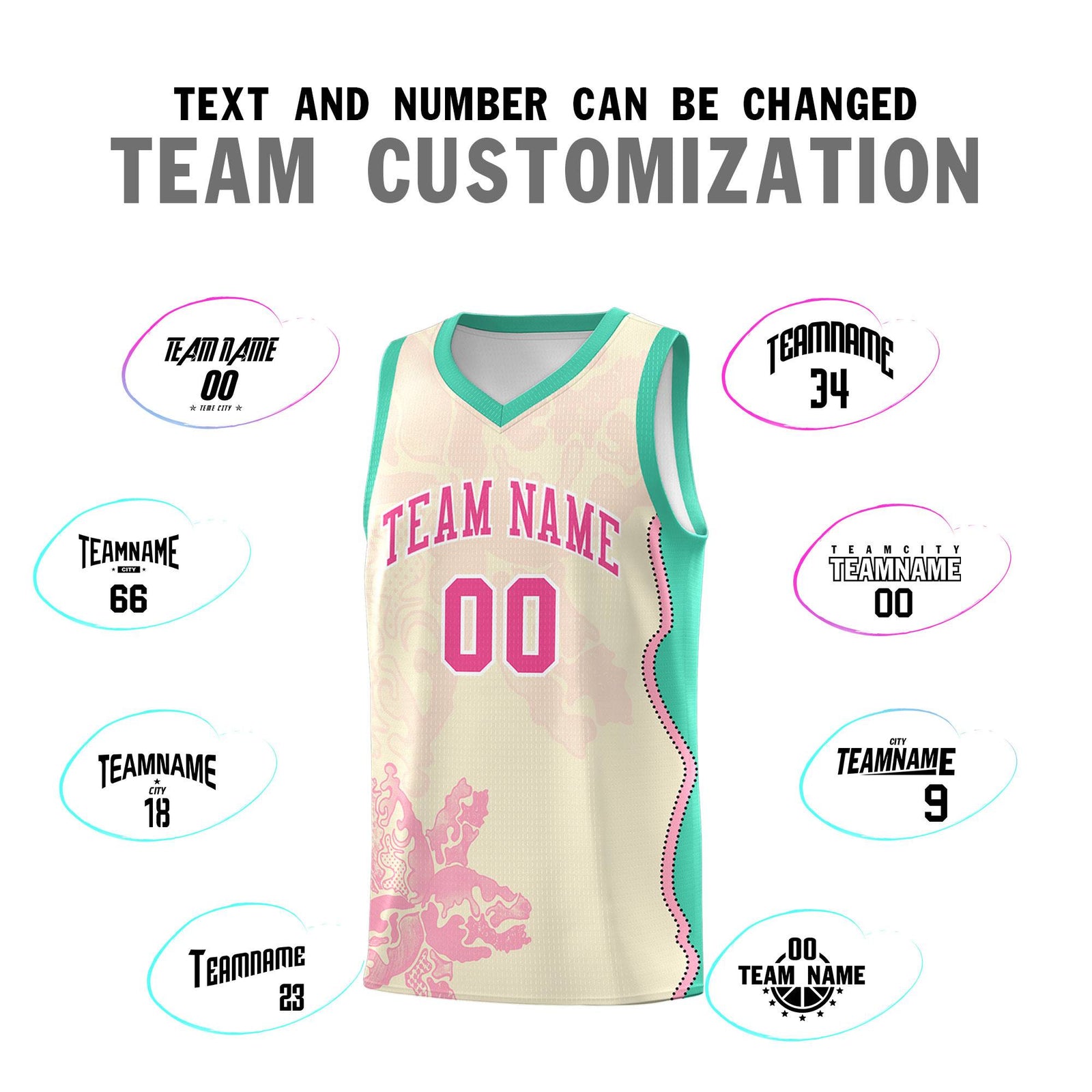 Custom Rose Red Bright Green Basketball Jersey - Illusion Flower Graffiti Stretchy Fabric
