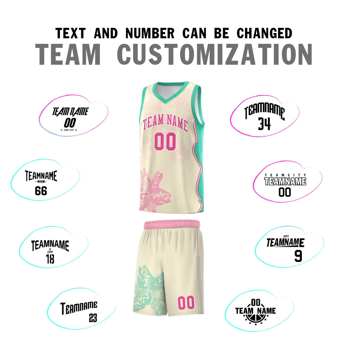 Custom Rose Red Bright Green Basketball Jersey - Illusion Flower Graffiti Stretchy Fabric