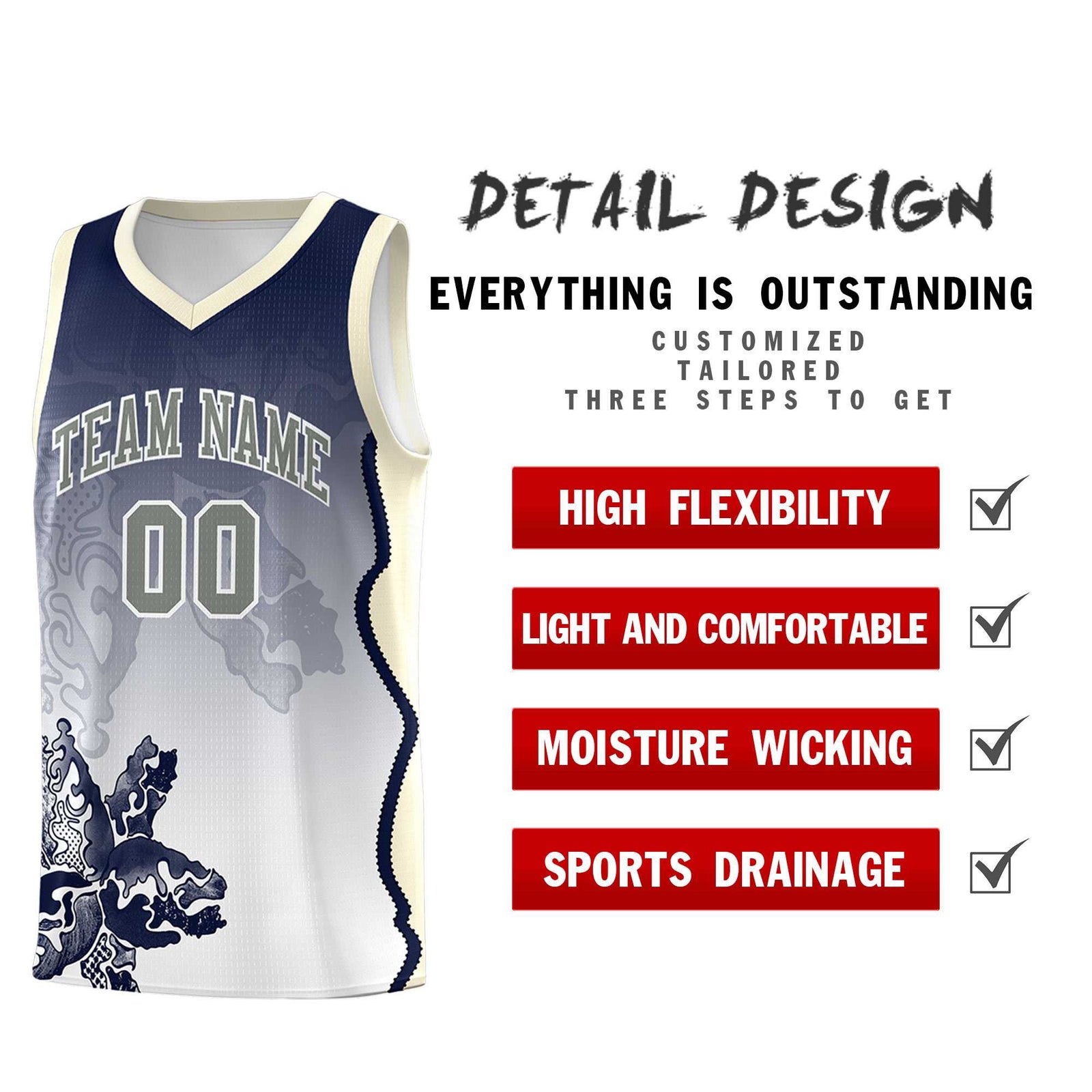 Custom Gray Green Basketball Jersey - Illusion Flower Gradient Stylish Fabric