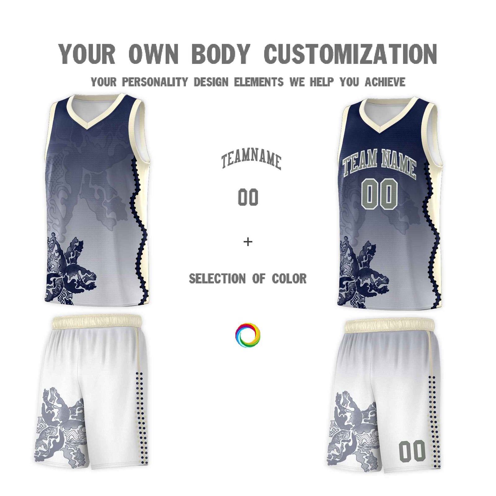 Custom Gray Green Basketball Jersey - Illusion Flower Gradient Stylish Fabric