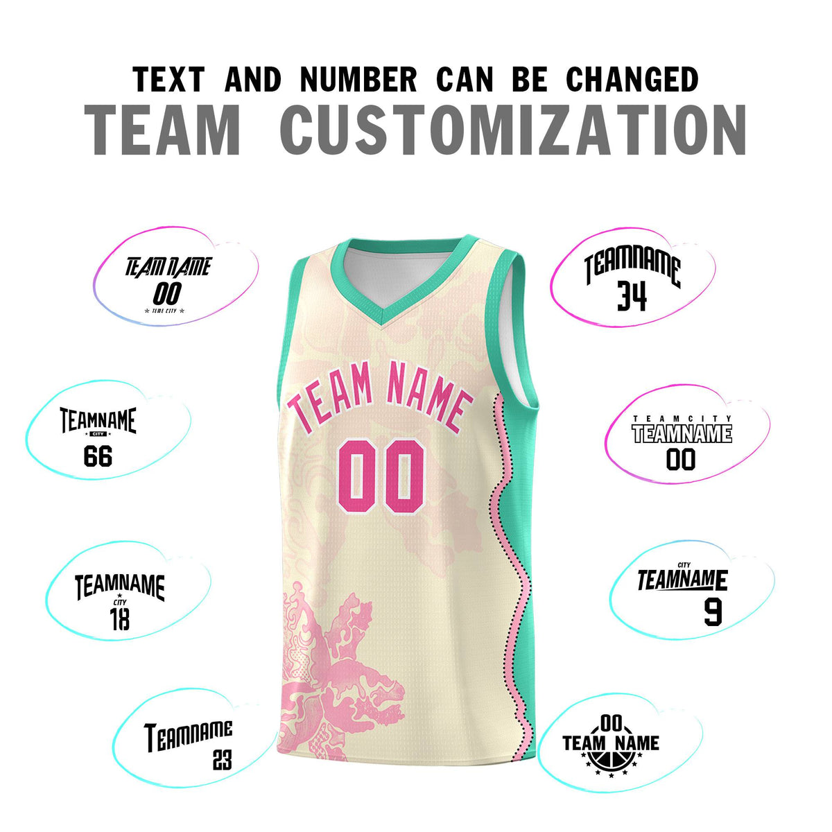 Custom Rose Red Bright Green Basketball Jersey - Illusion Flower Graffiti Stretchy Fabric