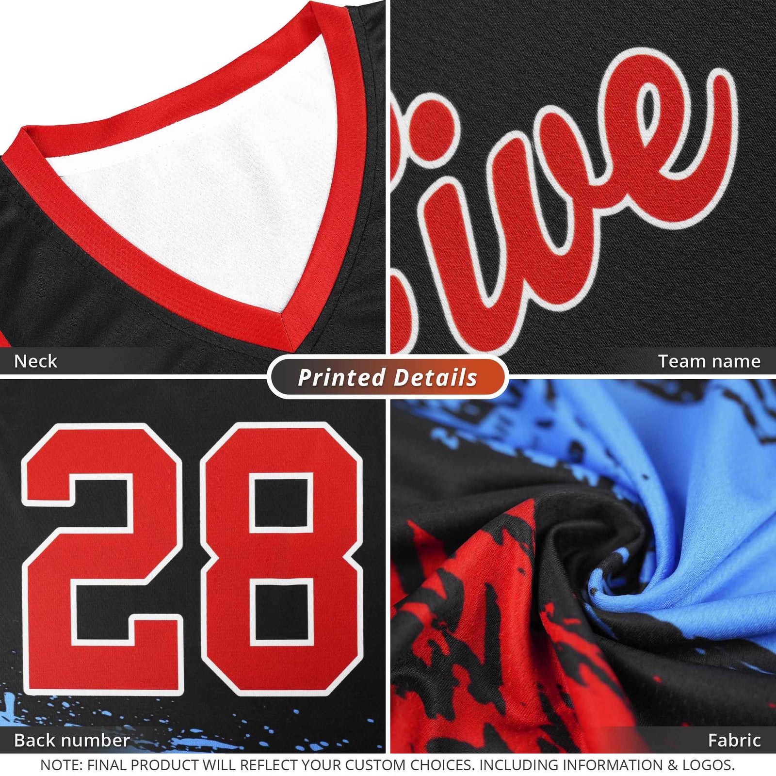 Custom Navy Orange Basketball Jersey - Illusion Flower Gradient Lightweight Fabric