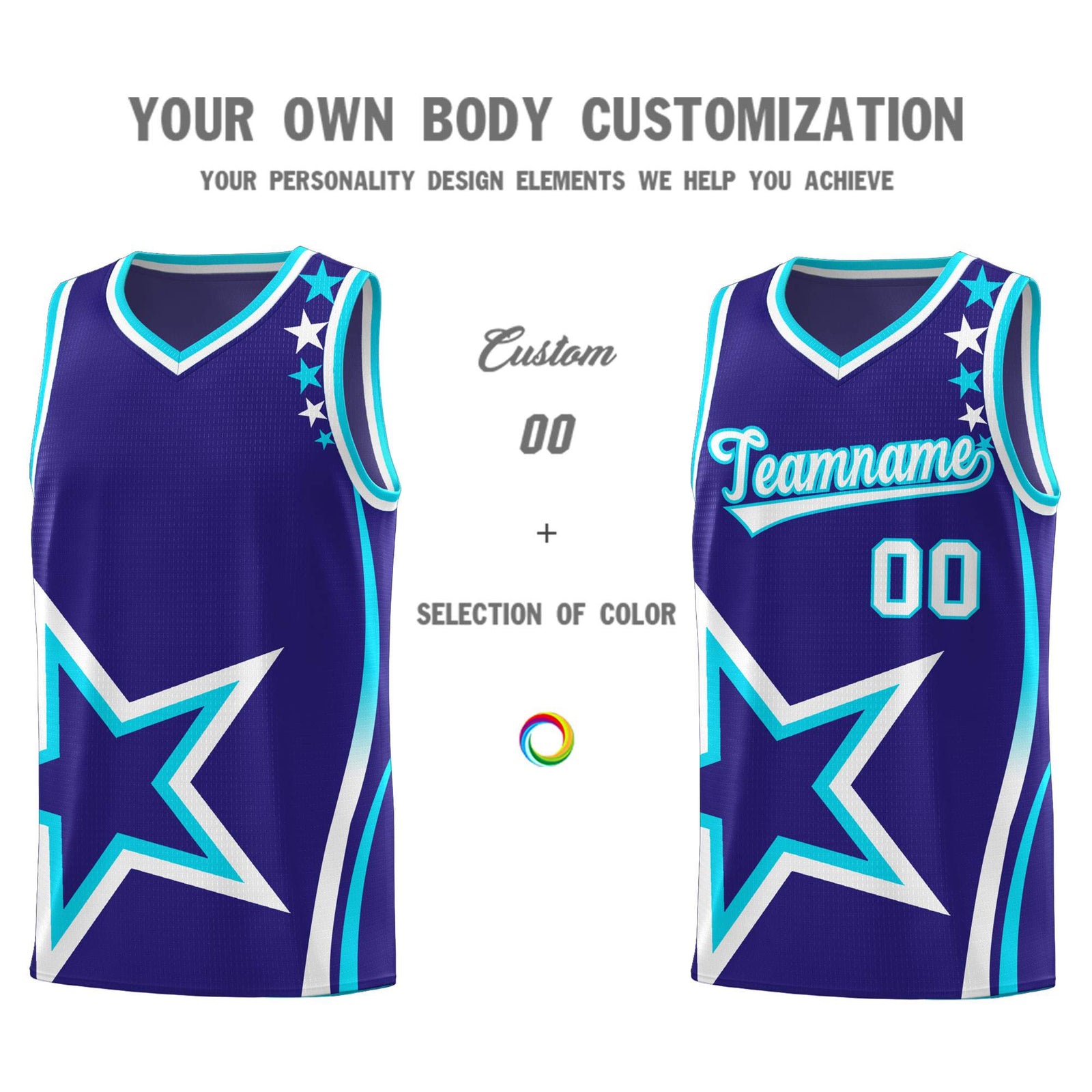 Custom Navy Shoulder Stars Graffiti Pattern Sets Basketball Jersey