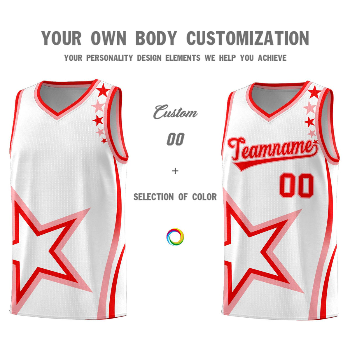 Custom White Shoulder Stars Graffiti Pattern Sets Basketball Jersey