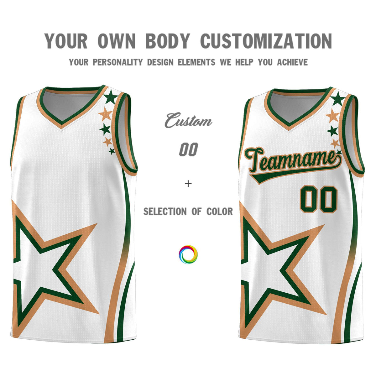 Custom White Shoulder Stars Graffiti Pattern Sets Basketball Jersey