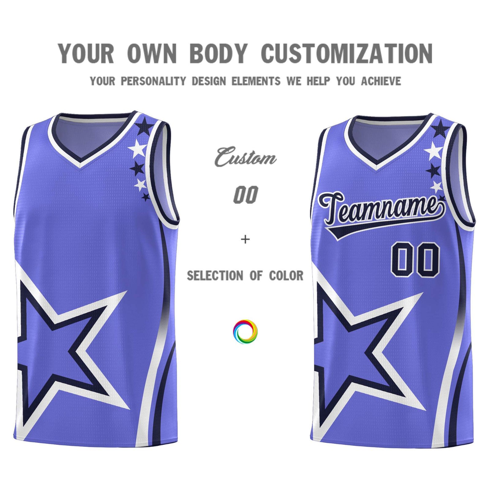 Custom Purple Shoulder Stars Graffiti Pattern Sets Basketball Jersey