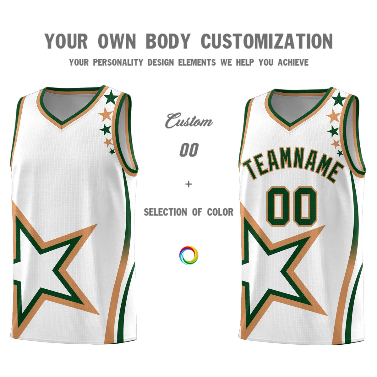 Custom White Shoulder Stars Graffiti Pattern Sets Basketball Jersey