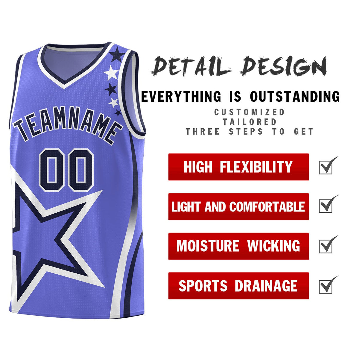 Custom Purple Shoulder Stars Graffiti Pattern Sets Basketball Jersey