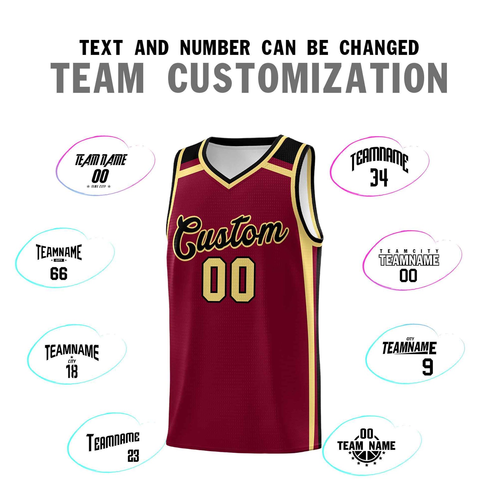 Custom Crimson Khaki Black Trendy Color Charge Series Sports Uniform Basketball Jersey| KXKSHOP