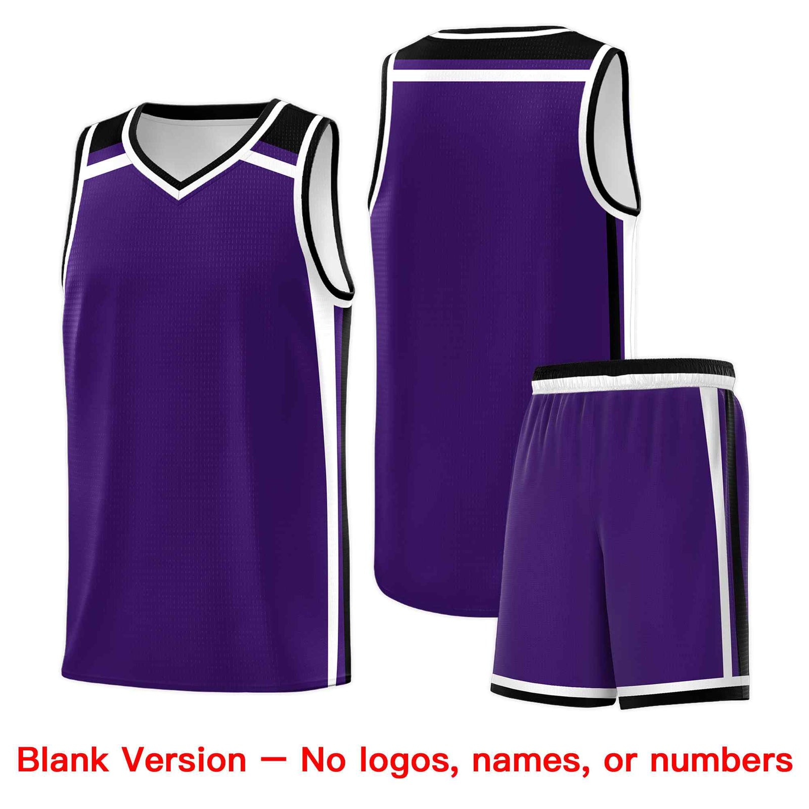 Custom Purple White Black Trendy Color Charge Series Sports Uniform Basketball Jersey| KXKSHOP