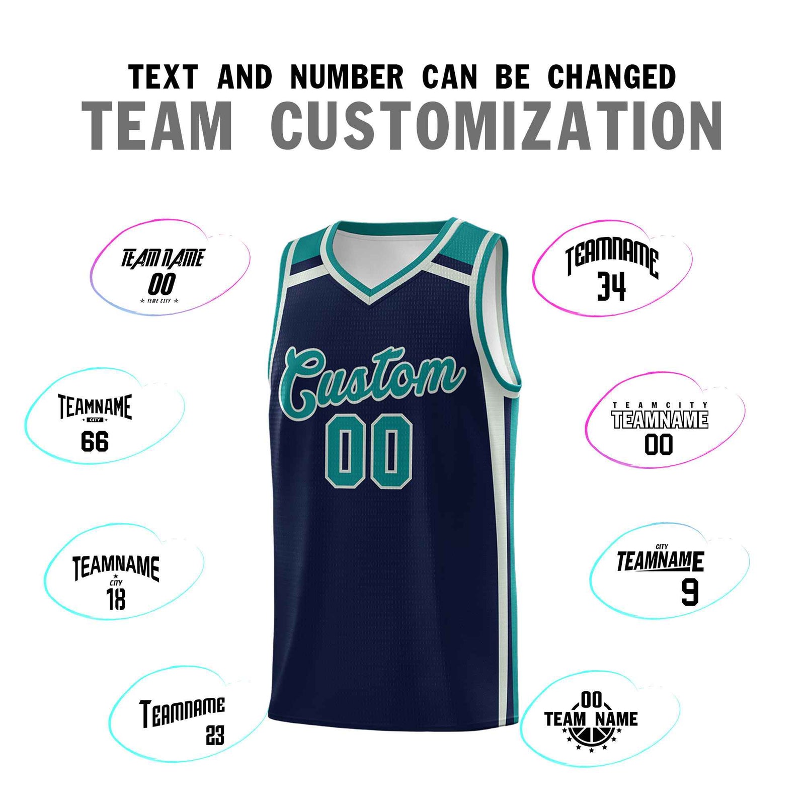 Custom Navy Gray Teal Trendy Color Charge Series Sports Uniform Basketball Jersey| KXKSHOP