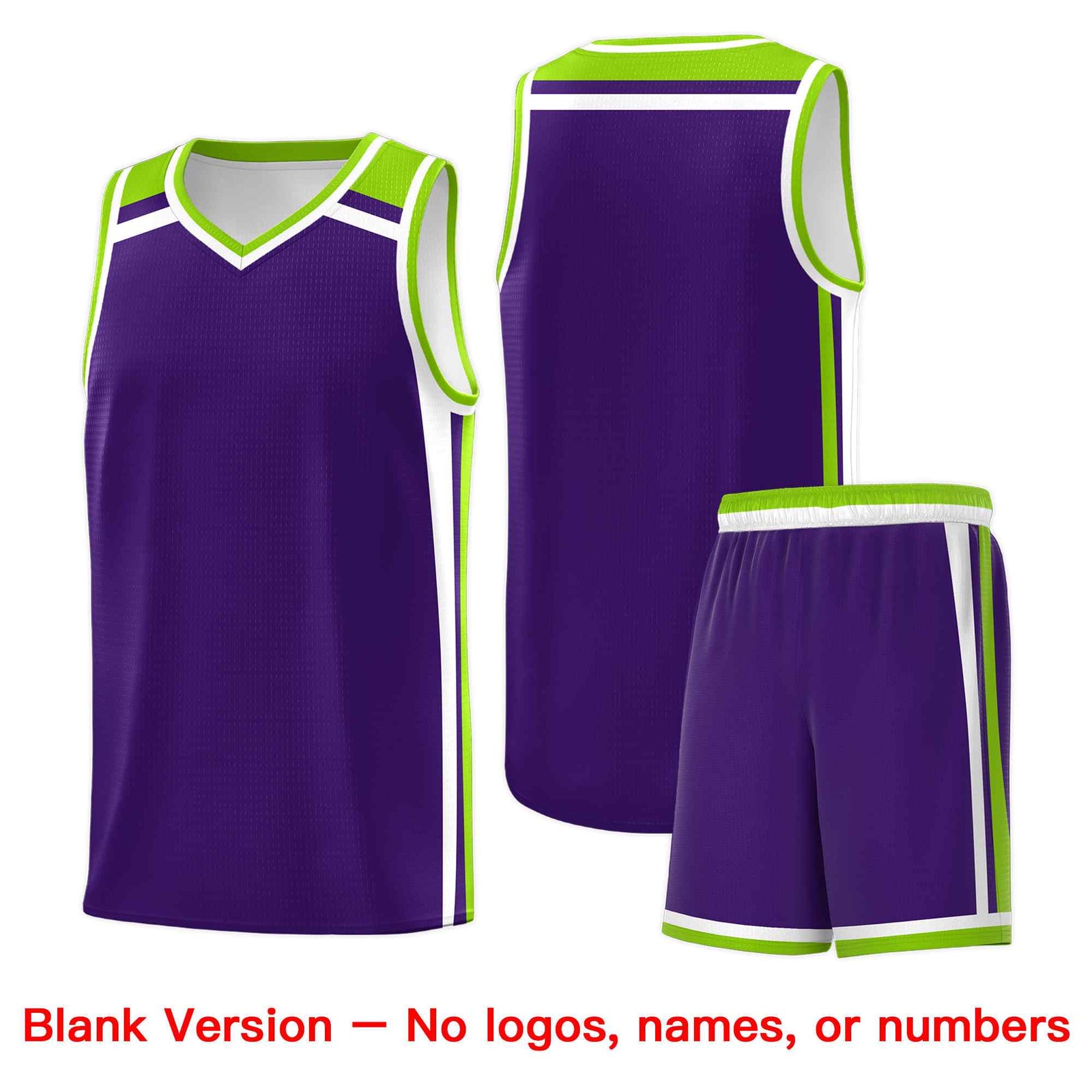 Custom Purple Neon Green White Trendy Color Charge Series Sports Uniform Basketball Jersey| KXKSHOP