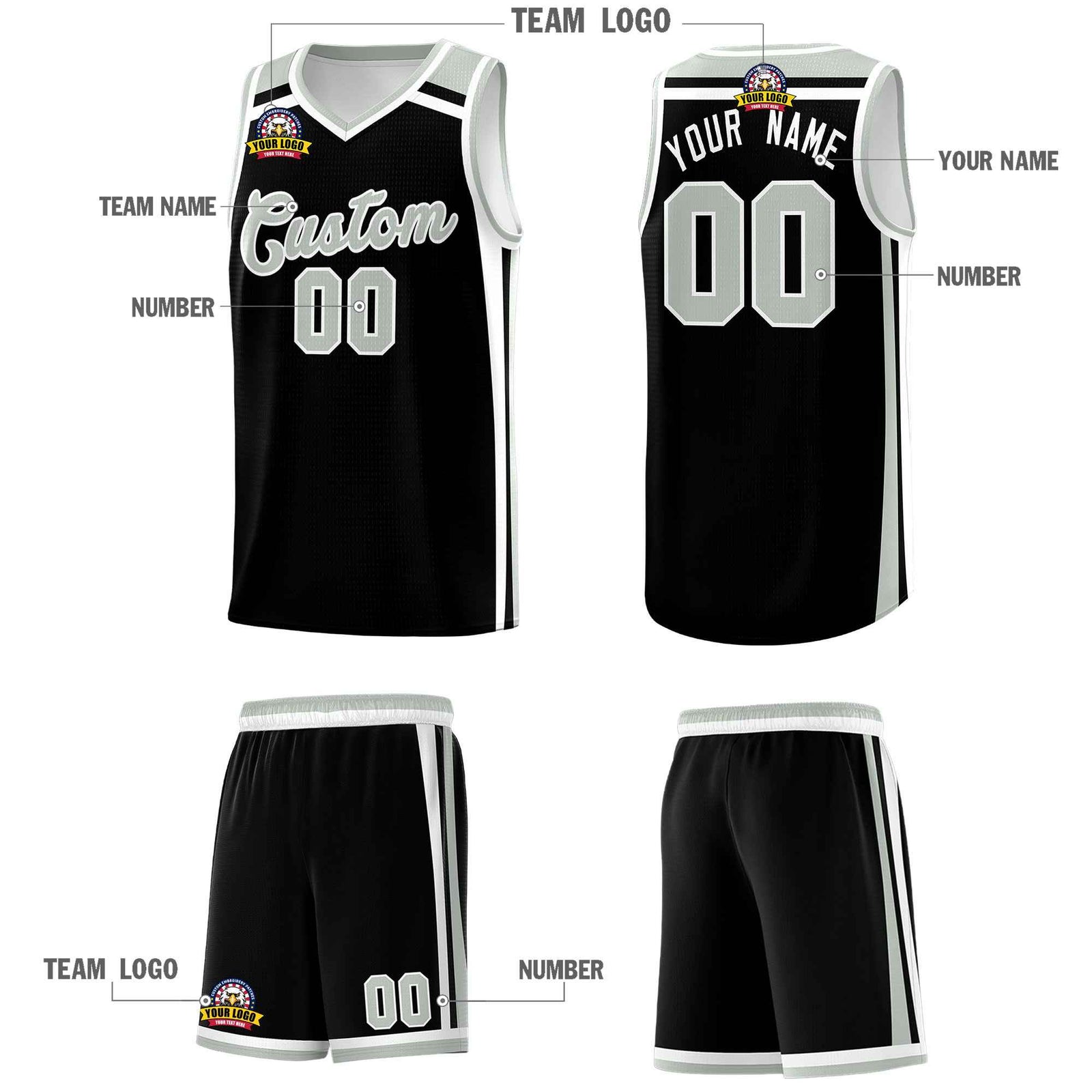 Custom Red Gray White Trendy Color Charge Series Sports Uniform Basketball Jersey