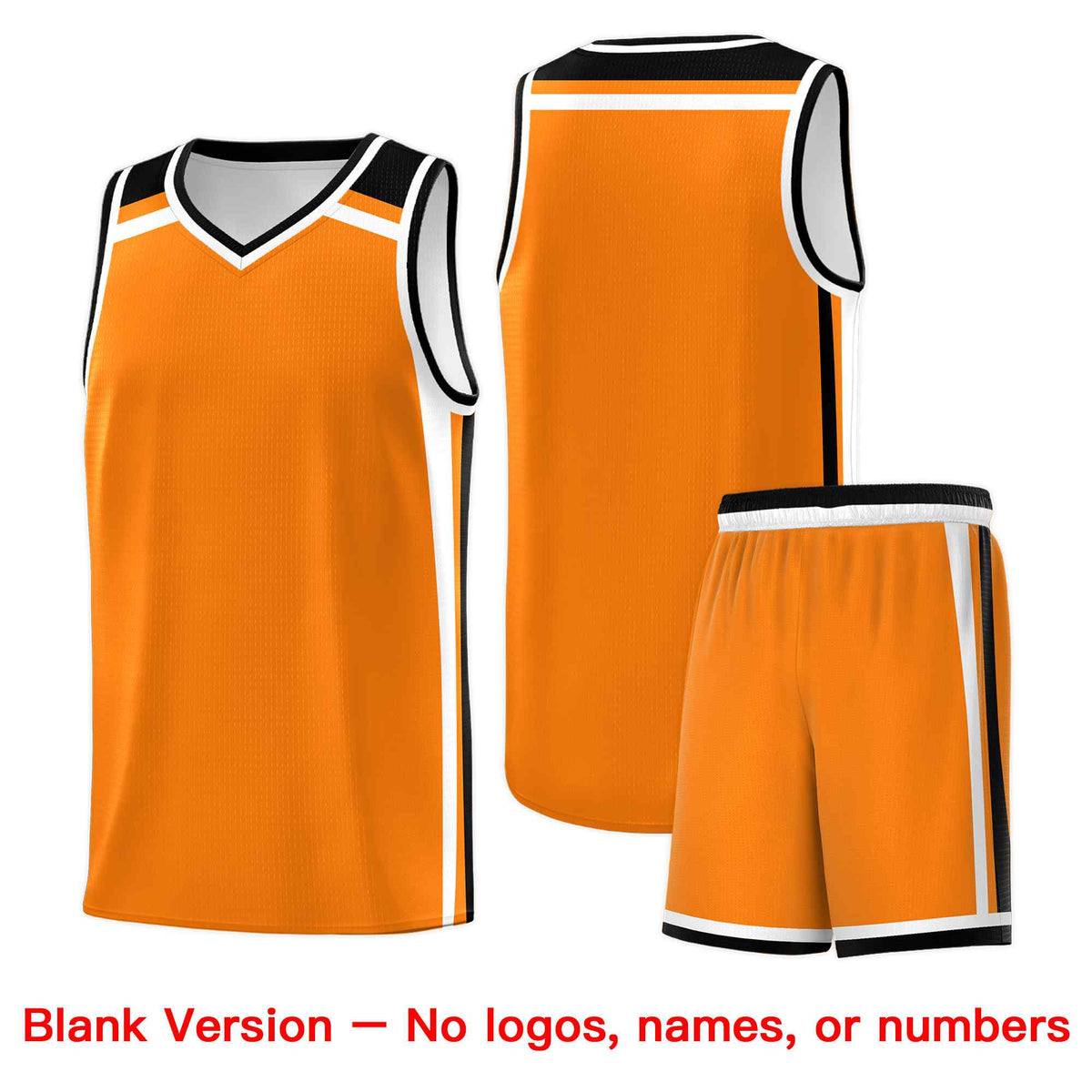 Custom Orange Black White Trendy Color Charge Series Sports Uniform Basketball Jersey