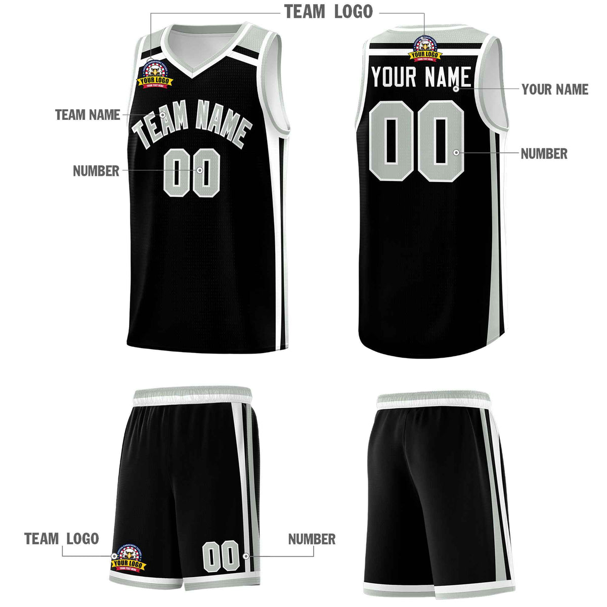 Custom Red Gray White Trendy Color Charge Series Sports Uniform Basketball Jersey