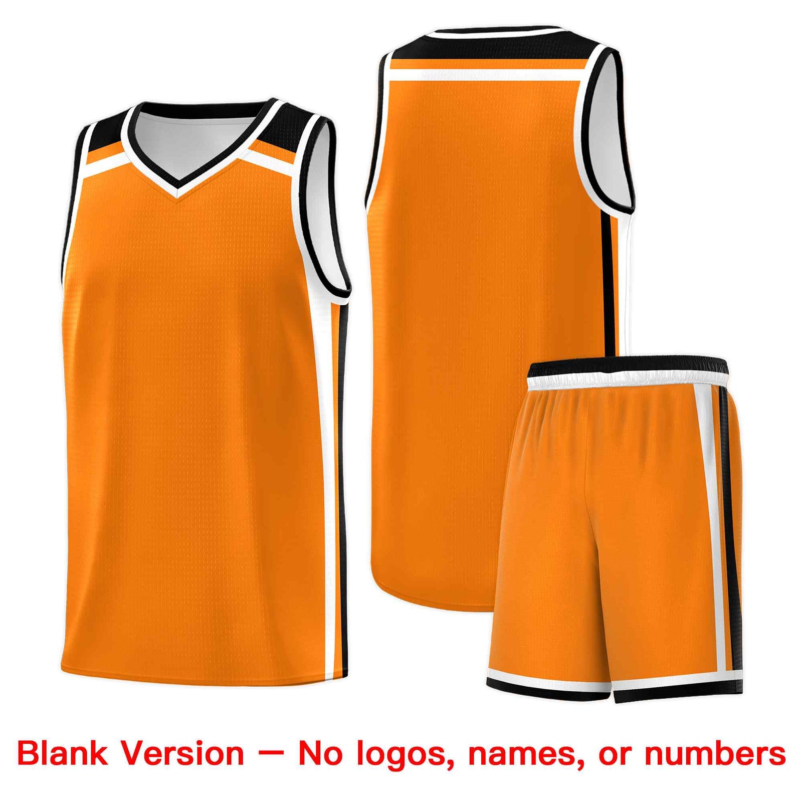 Custom Orange Black White Trendy Color Charge Series Sports Uniform Basketball Jersey