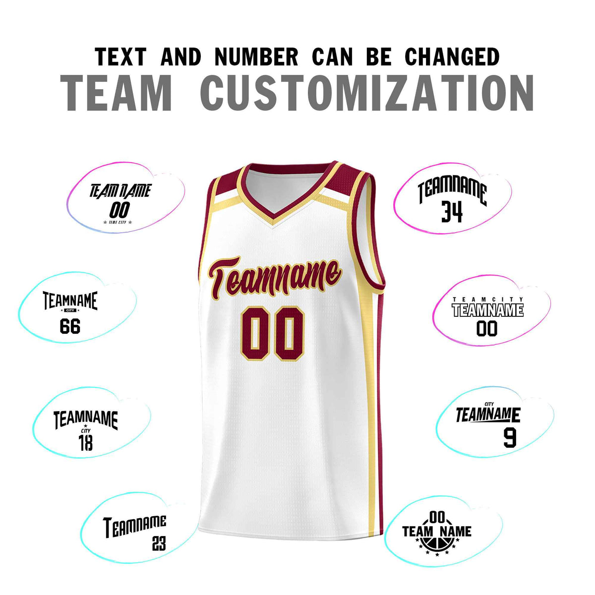 Custom White Khaki Crimson Trendy Color Charge Series Sports Uniform Basketball Jersey