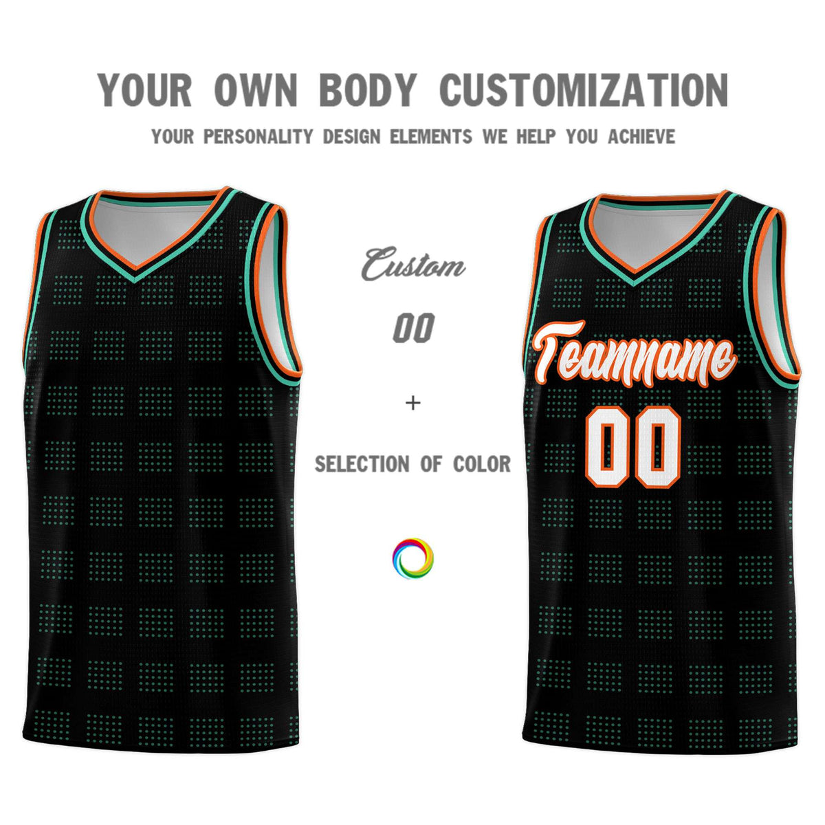 Custom Black Bright Green Trailblazer Dot Pattern Sports Uniform Basketball Jersey