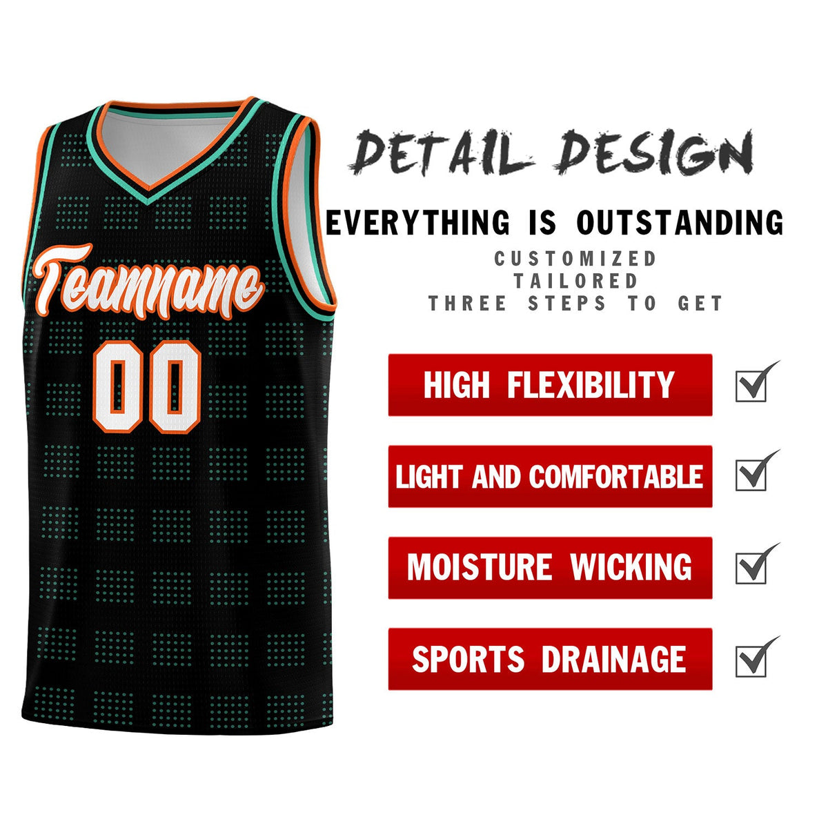 Custom Black Bright Green Trailblazer Dot Pattern Sports Uniform Basketball Jersey