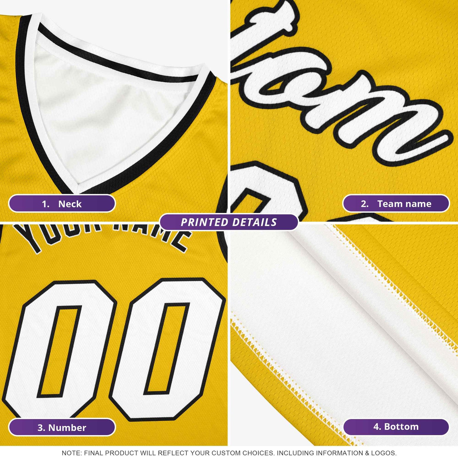 Custom White Light Orange-Gold Sparkle Print Pattern Basketball Kits