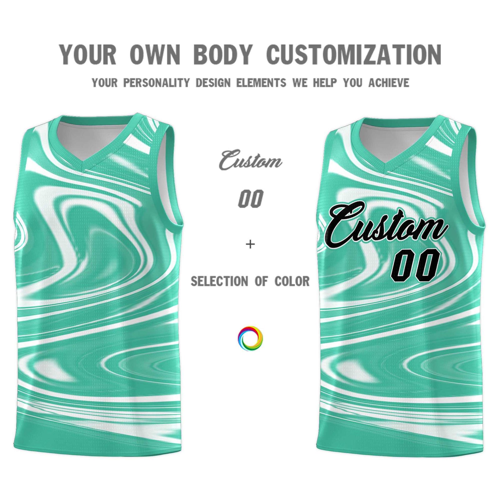 Custom Bright Green White Graffiti Pattern Fluids Style Sports Uniform Basketball Jersey Sets