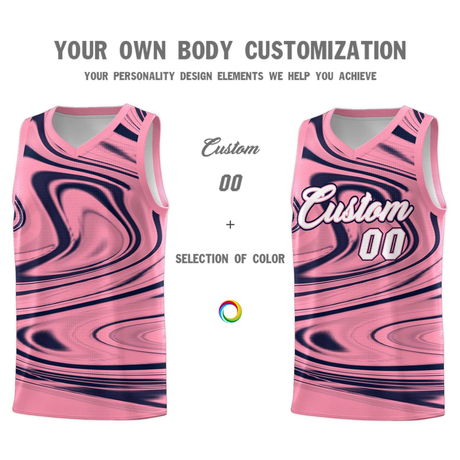 Custom Bright Green Navy Graffiti Pattern Fluids Style Sports Uniform Basketball Jersey Sets