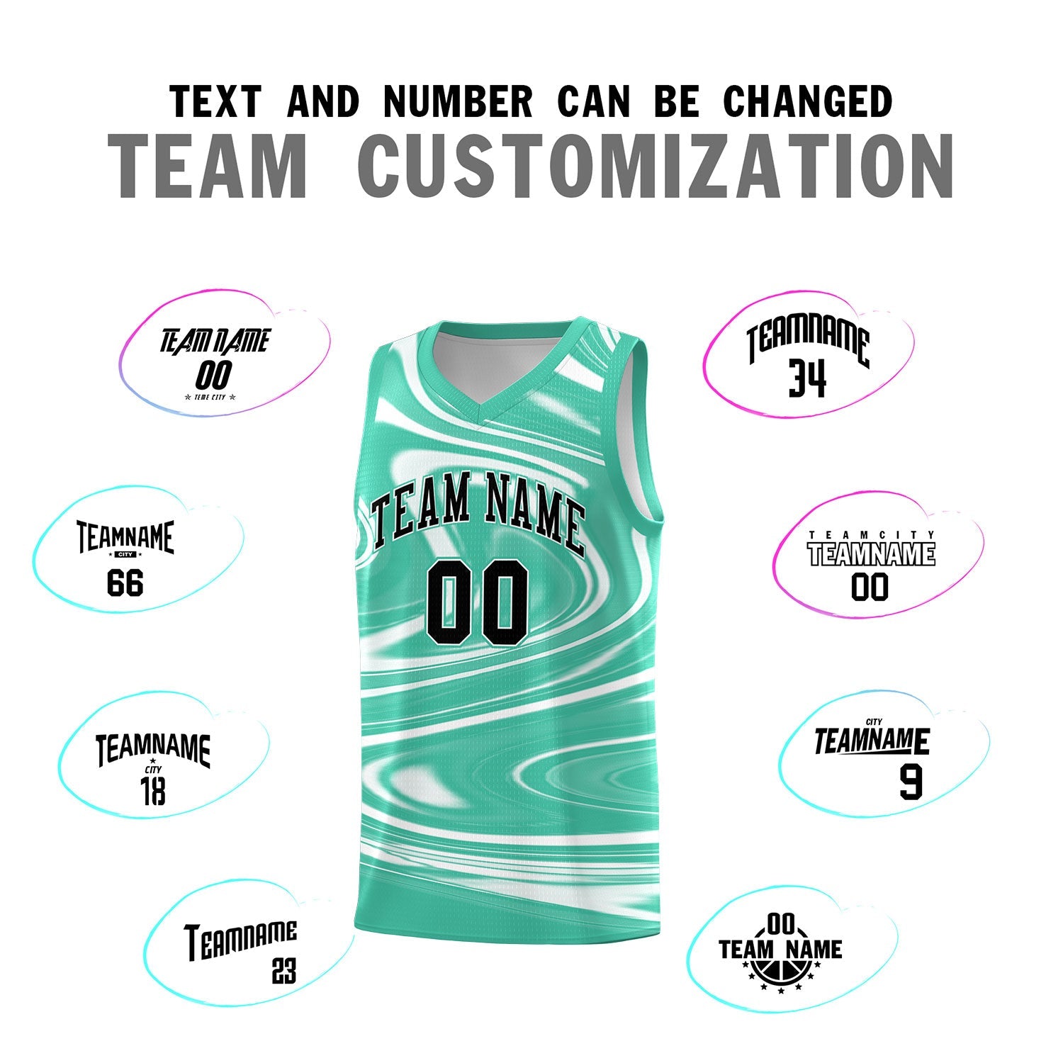 Custom Bright Green White Graffiti Pattern Fluids Style Sports Uniform Basketball Jersey Sets