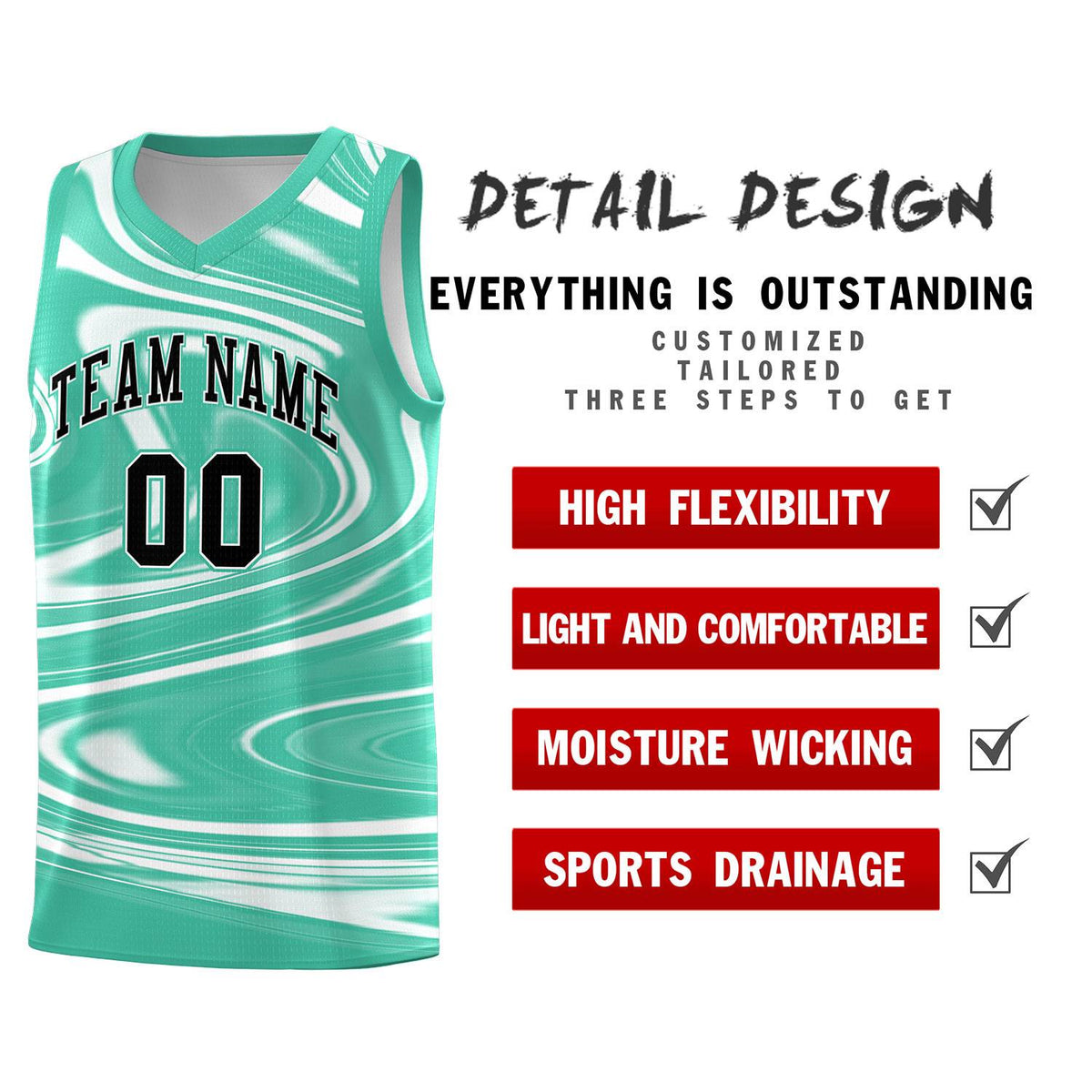 Custom Bright Green White Graffiti Pattern Fluids Style Sports Uniform Basketball Jersey Sets